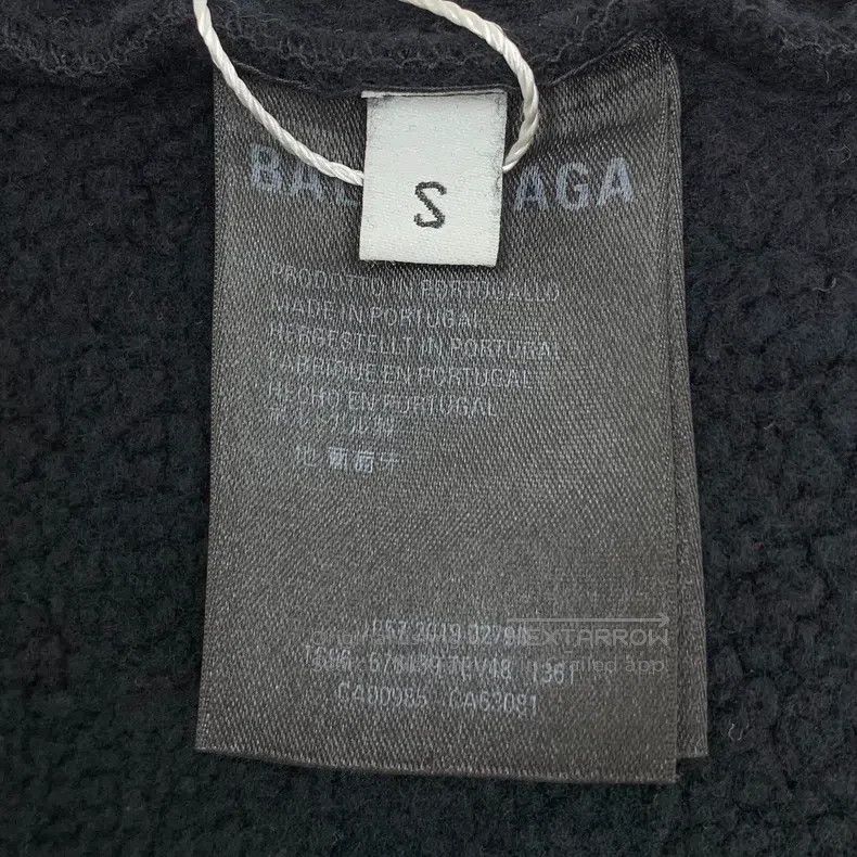 Balenciaga Balenciaga Black Logo Letter Printed Cotton Hooded Drawstr Size US S / EU 44-46 / 1 - 7 Thumbnail