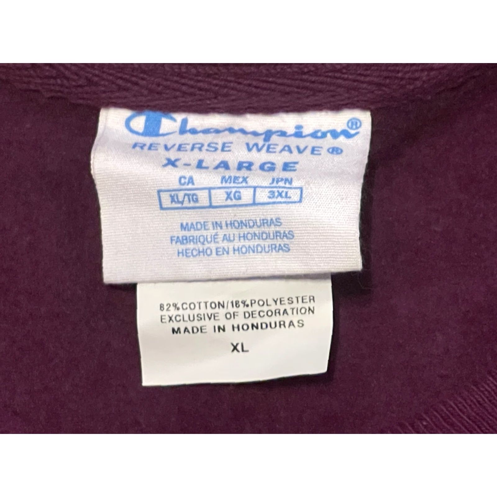 Champion Champion Sweatshirt Women's Purple Crew Neck Reverse Weave XL Size XL / US 12-14 / IT 48-50 - 3 Thumbnail