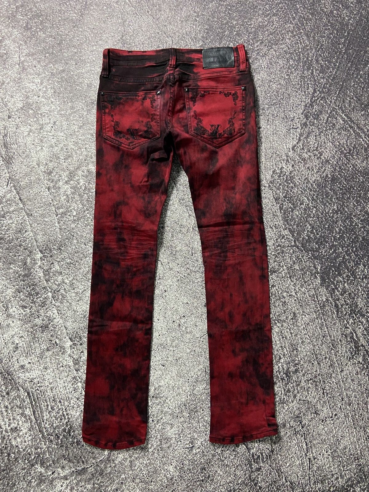 If Six Was Nine Xfrm blood red punk stretch jeans Size 29" - 10 Thumbnail