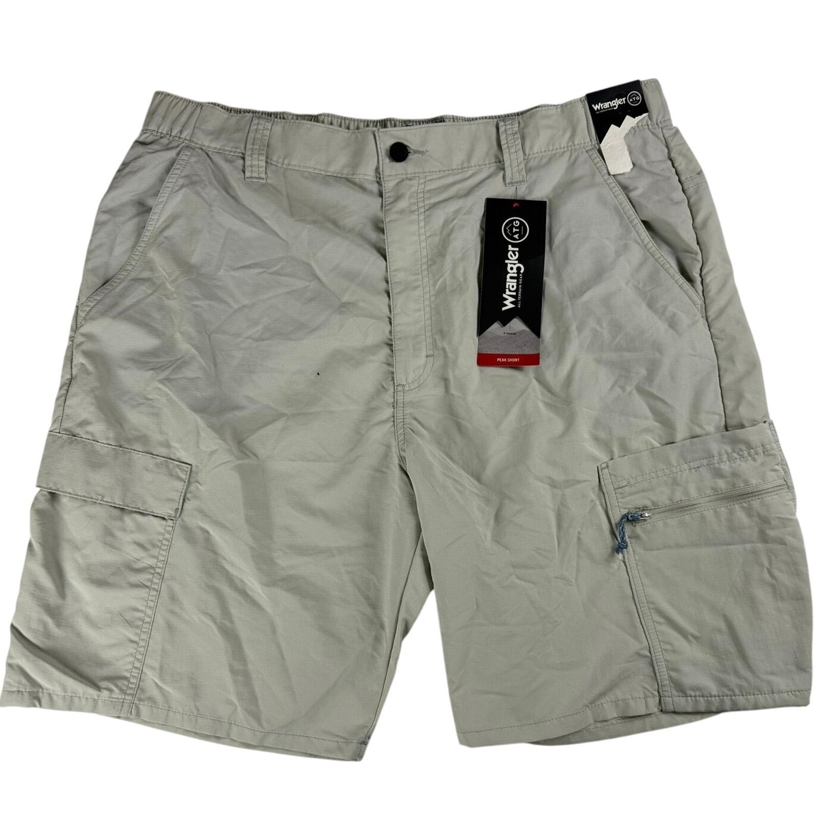 Wrangler Wrangler ATG Peak Light Gray Nylon Shorts - Size 38 Size US 38 / EU 54 - 1 Thumbnail