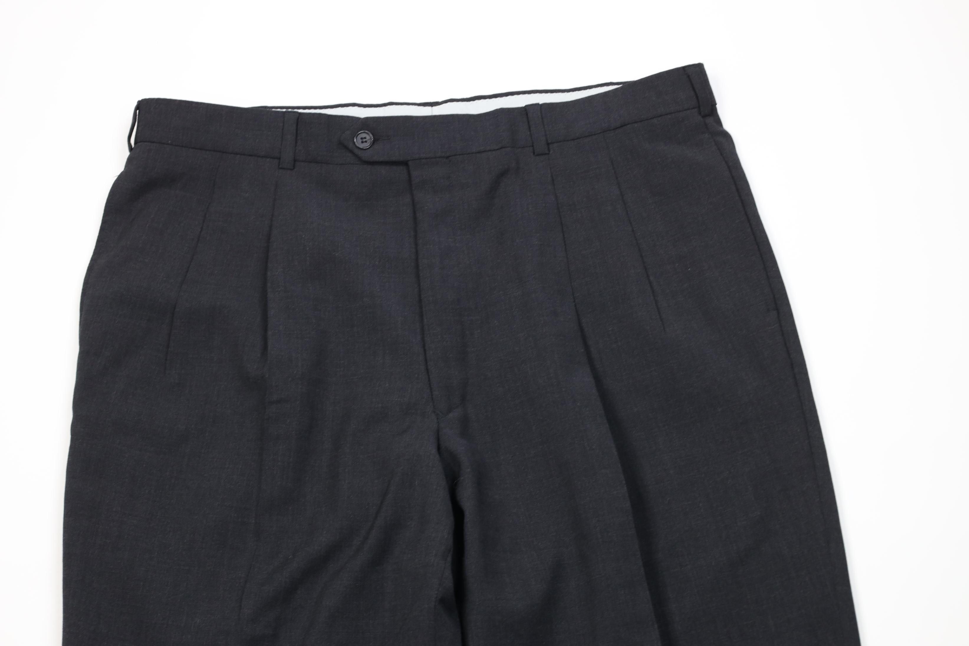 Vintage Vintage 90s Streetwear Wide Leg Chino Pants Dark Gray Size US 38 / EU 54 - 2 Thumbnail