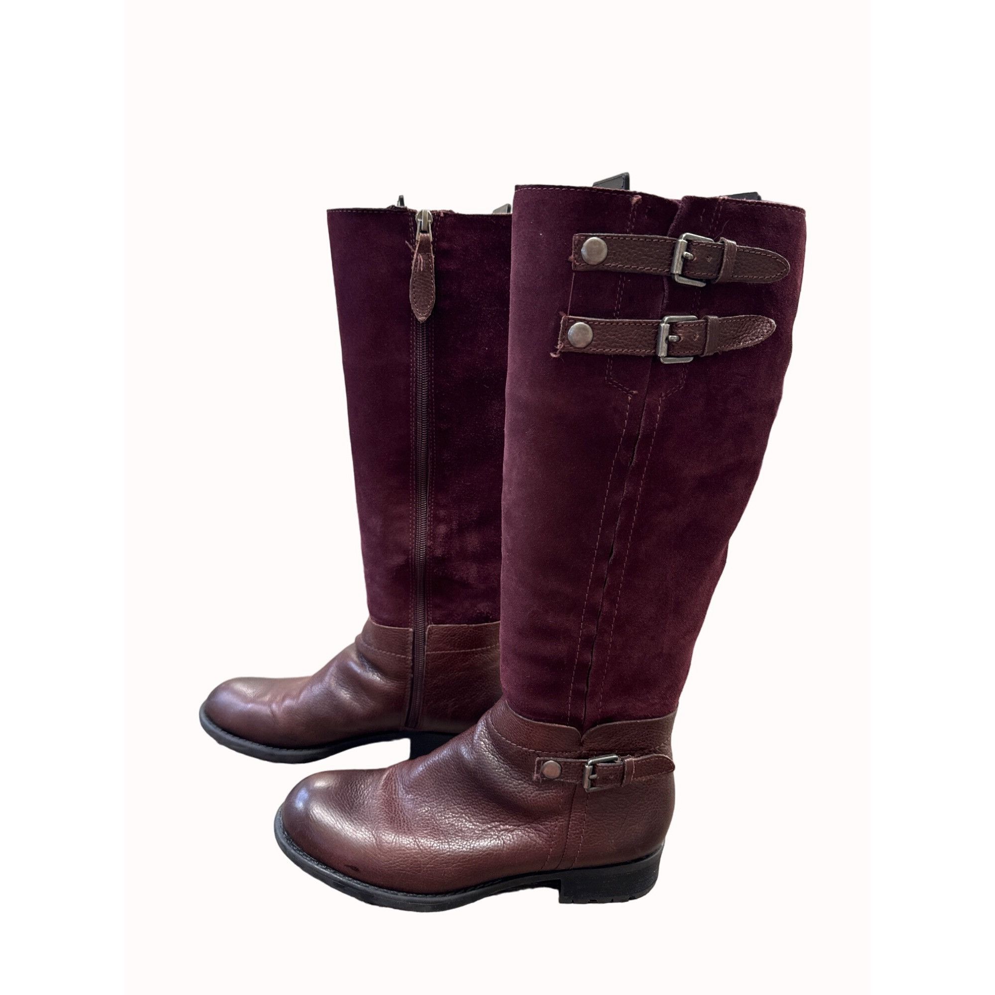 Franco Sarto Franco Sarto L Pacer womens red leather brown riding boots s Size US 7 / IT 37 - 5 Thumbnail