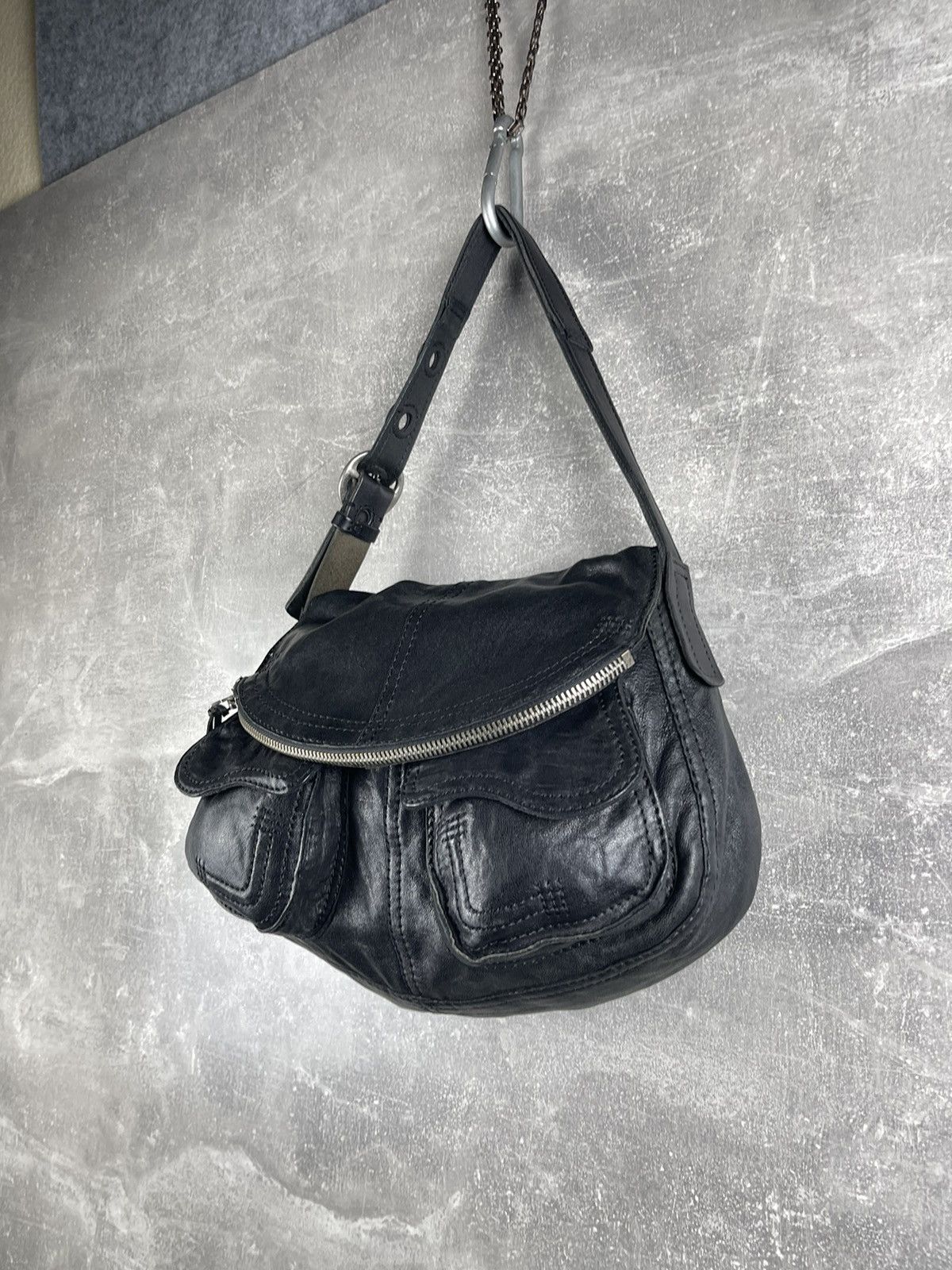 Lucky Brand Lucky Brand Avant Garde Black Lamb Leather Shoulder Boho Bag Size ONE SIZE - 2 Thumbnail