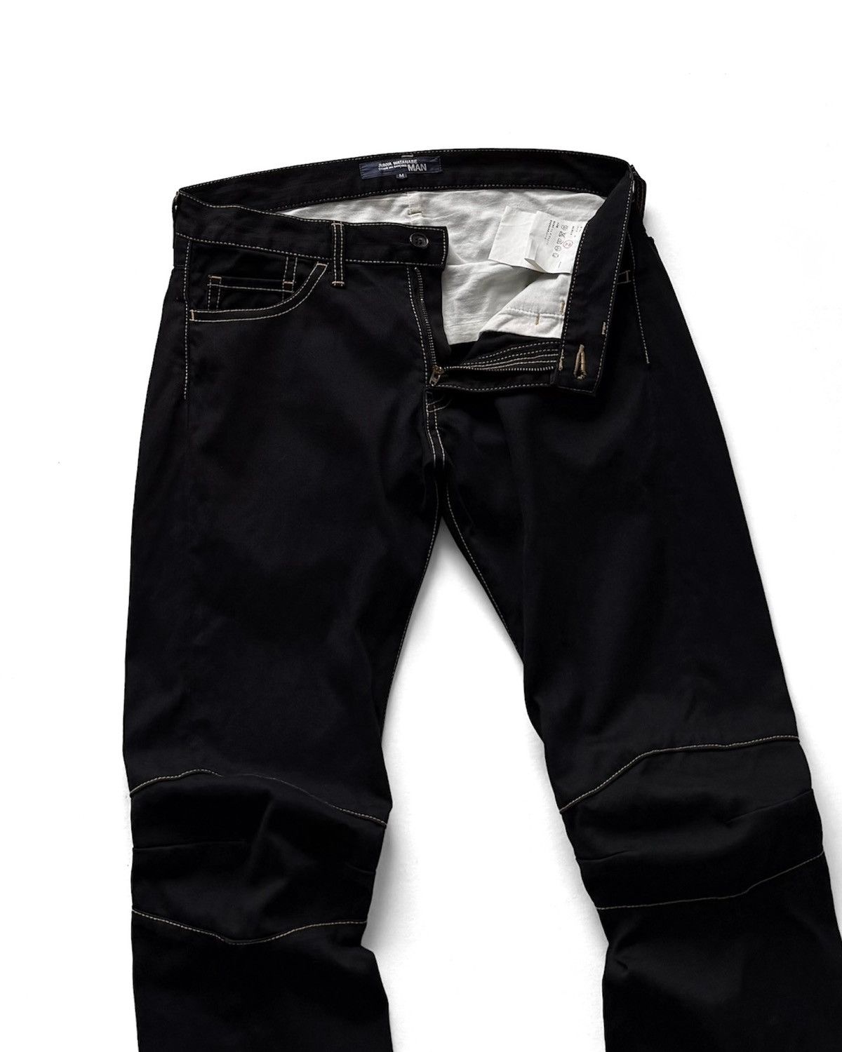 Junya Watanabe JUNYA WATANABE COMME des GARÇONS BLACK COTTON PANTS Size US 33 - 3 Thumbnail