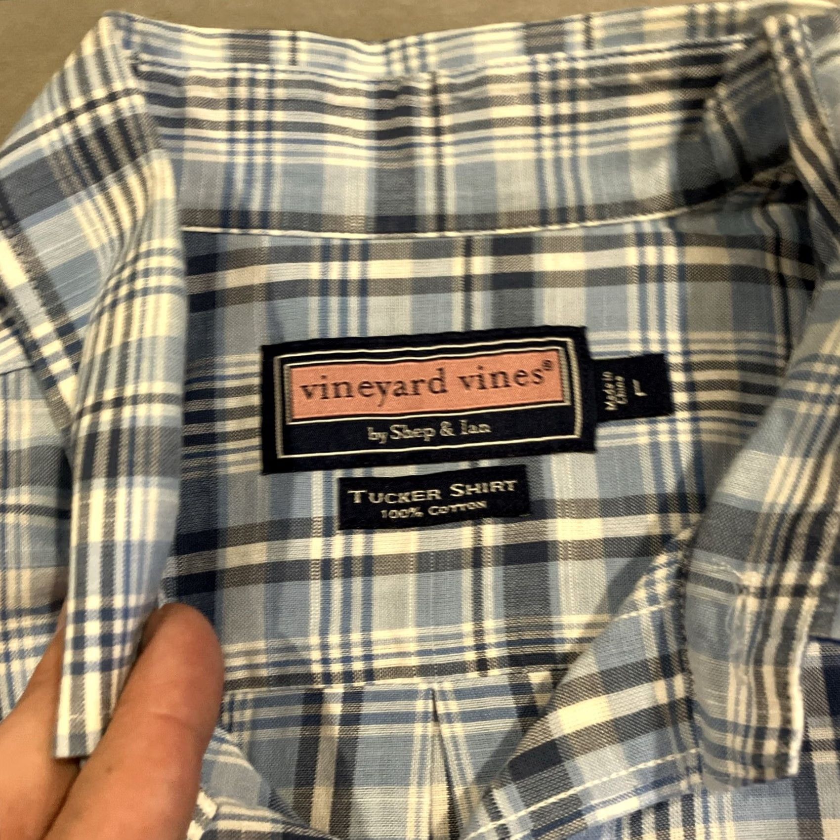Vineyard Vines Vineyard Vines Tucker Shirt • Long Sleeve • 100% Cotton • Blue Plaid • Men's Large Size US L / EU 52-54 / 3 - 3 Thumbnail
