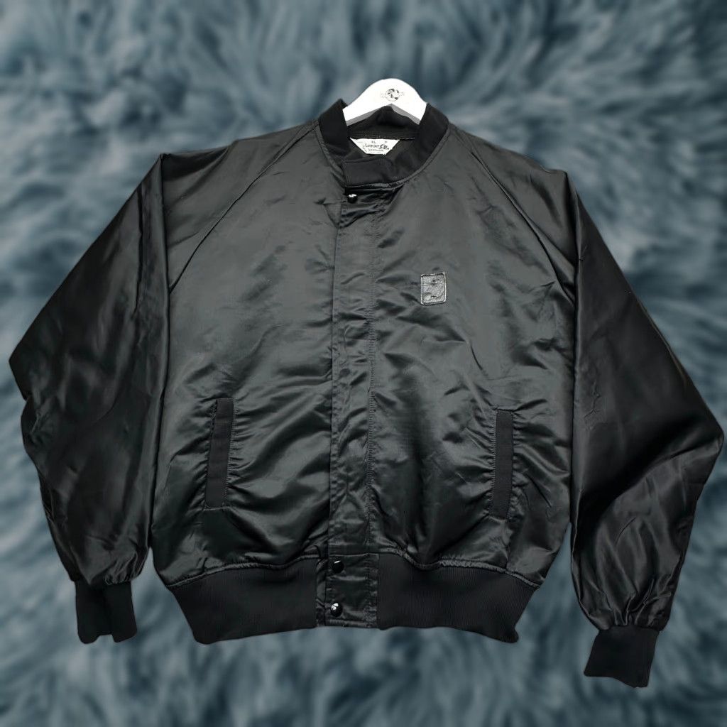 Vintage VINTAGE Leader Sportswear Bomber Nylon Jacket Mens XL Pockets Full Zip Black 80s Men Jacket Size US XL / EU 56 / 4 - 1 Thumbnail
