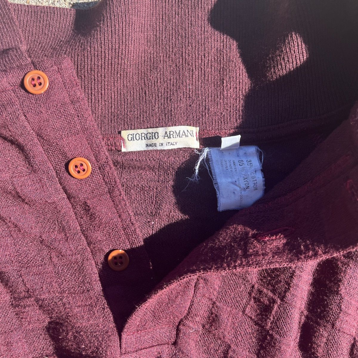Giorgio Armani Long-Sleeved cashmere polo shirt Size US L / EU 52-54 / 3 - 3 Thumbnail