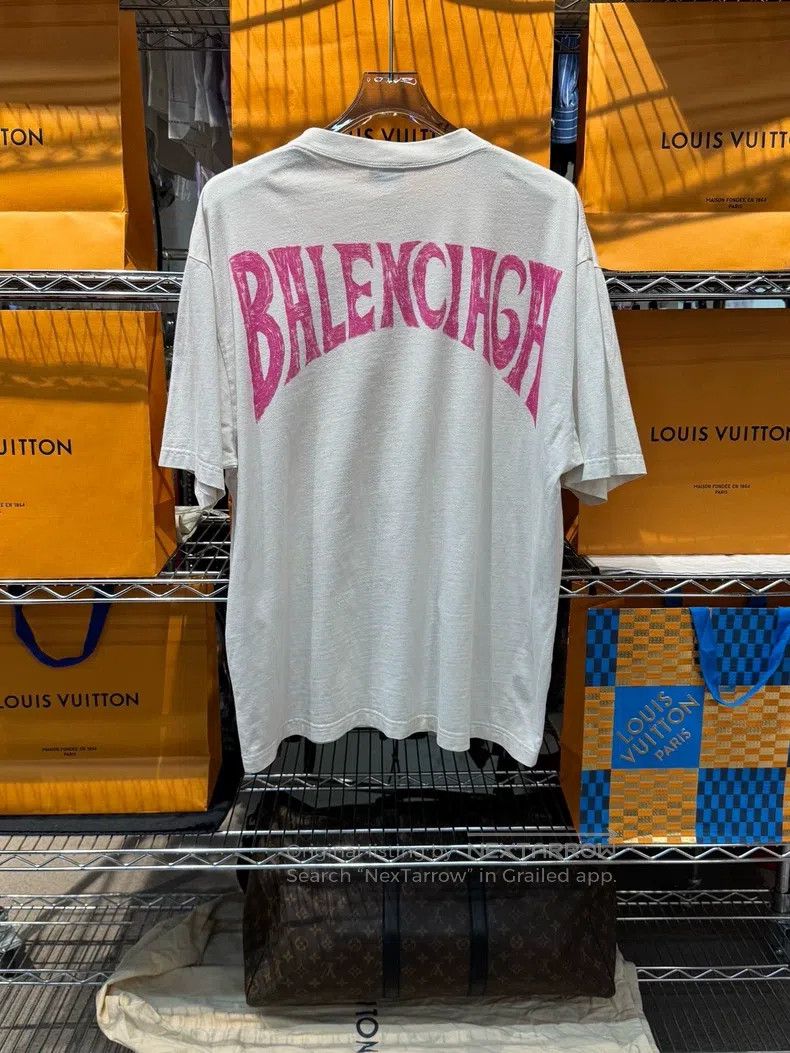 Balenciaga Balenciaga White Bat Logo Short-Sleeve T-Shirt Size US M / EU 48-50 / 2 - 3 Thumbnail