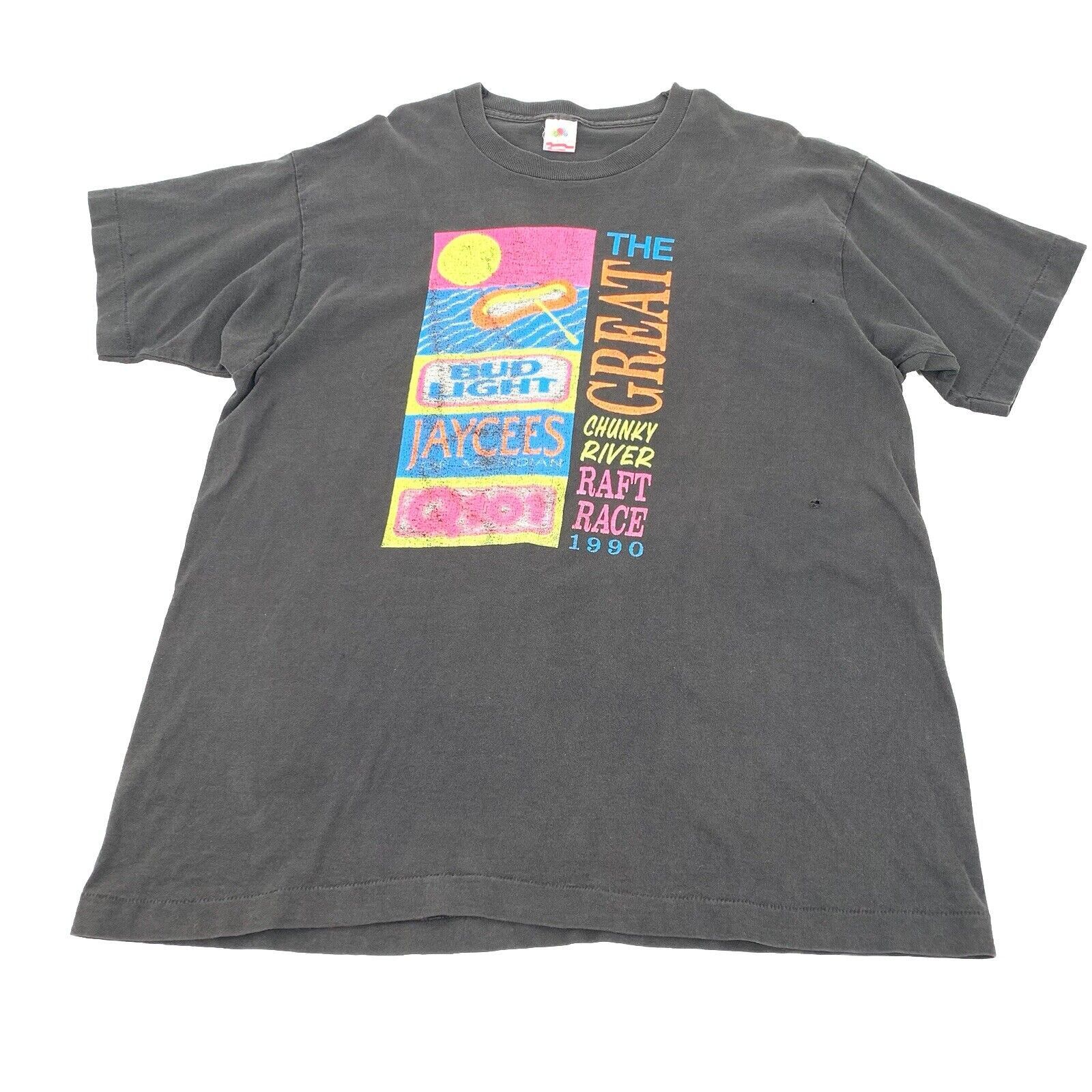 Fruit Of The Loom × Vintage Vintage 1990 Bud Light Beer Promo SS Short Sleeve T-Shirt Size US XL / EU 56 / 4 - 1 Thumbnail