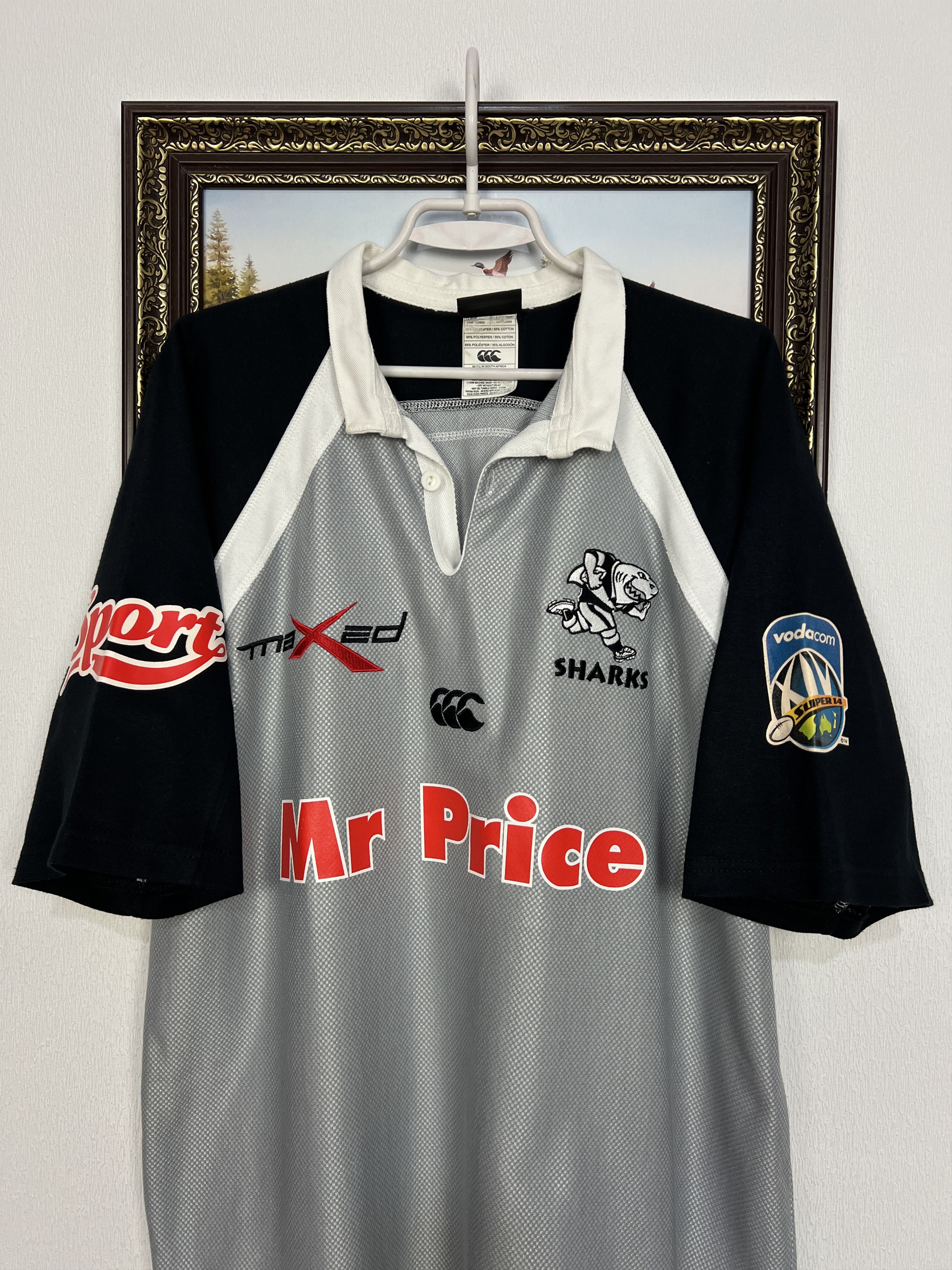 Vintage Canterbury Natal Sharks Rugby Union Jersey Trikot Shirt Size US L / EU 52-54 / 3 - 2 Thumbnail