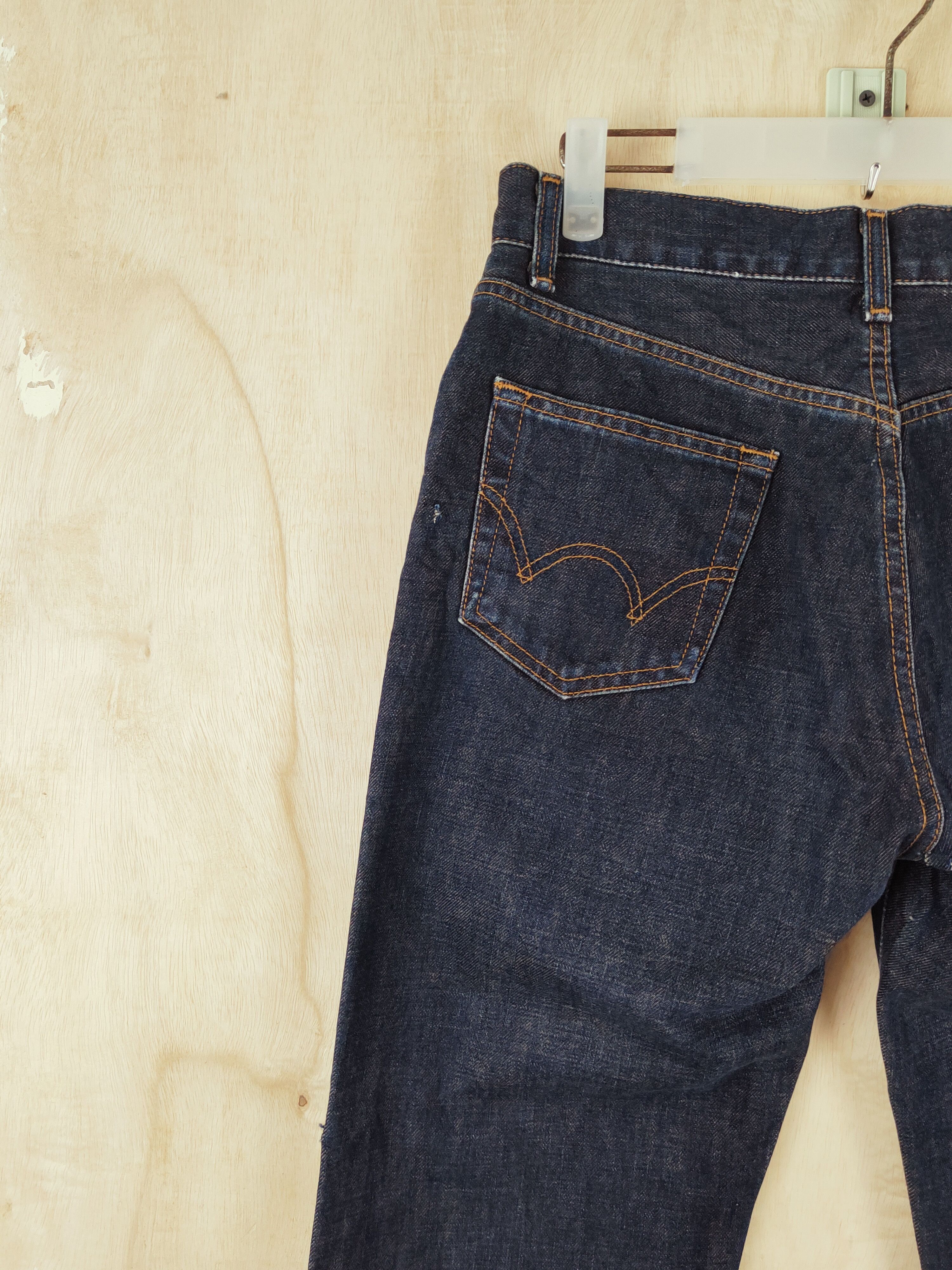 Edwin Edwin Dark Blue Distressed Ripped Jeans #S2678 Size US 30 / EU 46 - 9 Thumbnail