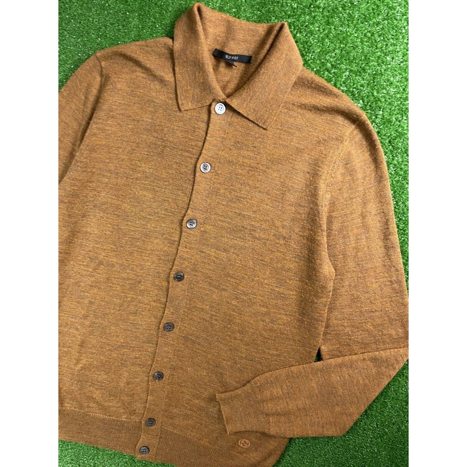 Gucci Gucci Alpaca Knit Orange Brown Small Cardigan Sweater Italy Size US M / EU 48-50 / 2 - 1 Thumbnail