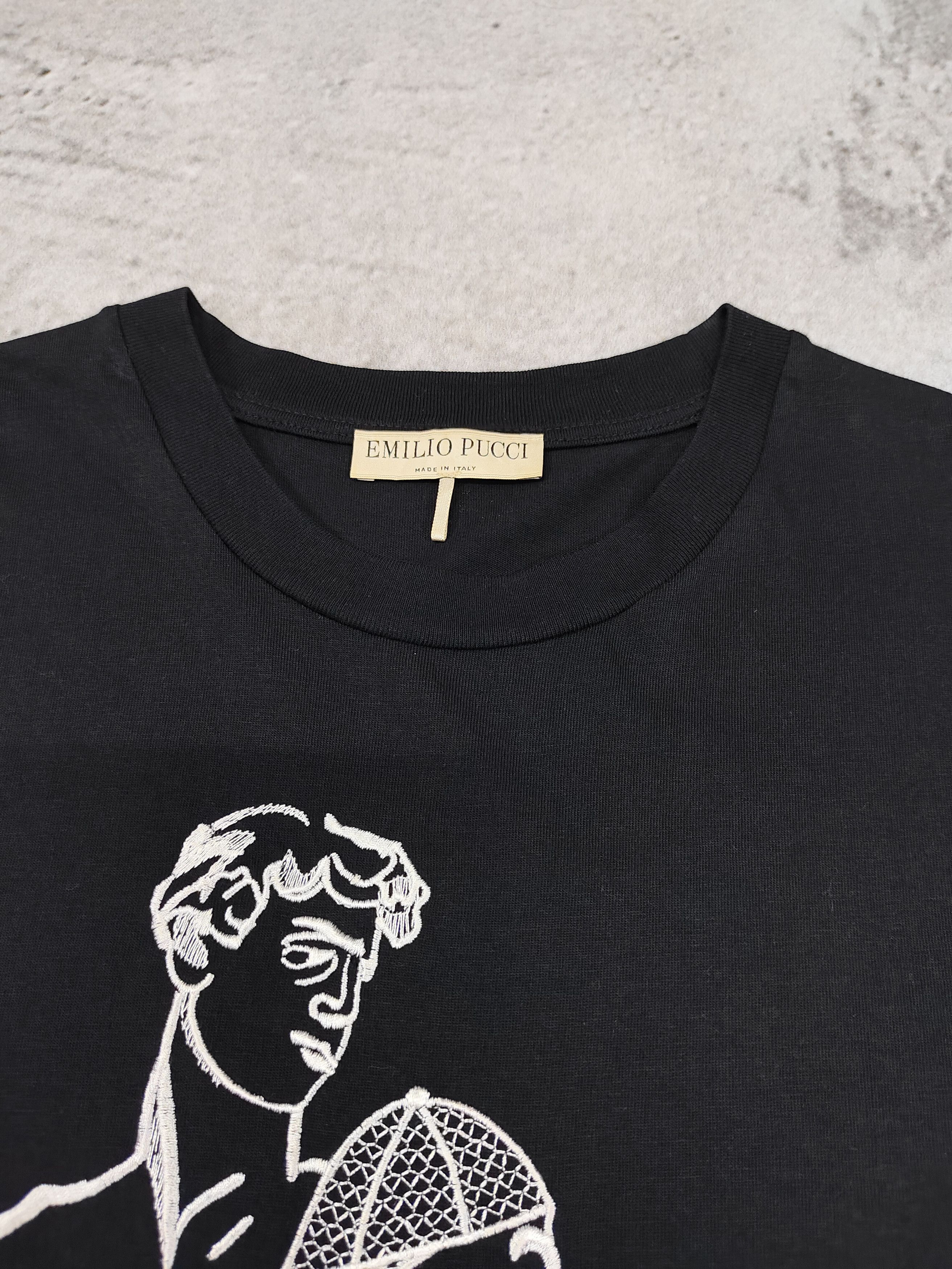 Emilio Pucci Emilio Pucci-Minimalist Artcore Classical Embroidered Tee Size M / US 6-8 / IT 42-44 - 5 Thumbnail