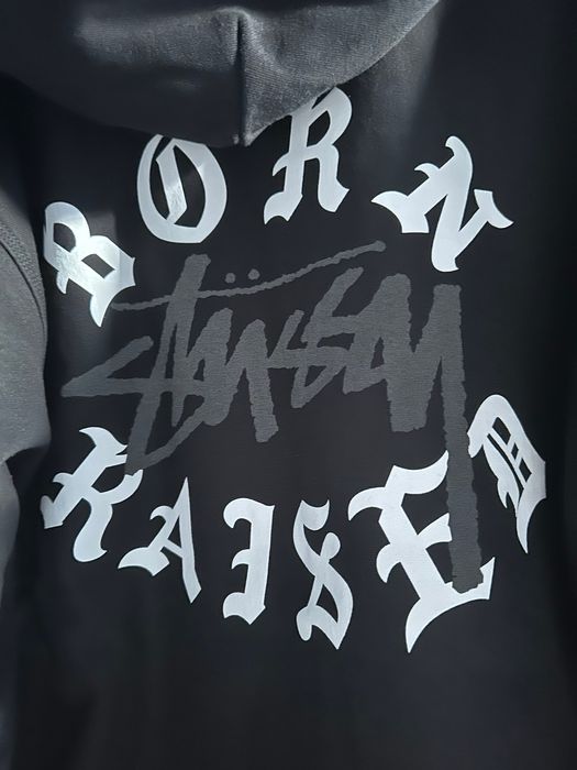 Stussy Born X Raised Stussy zip code logo hoodie Rip Spanto NIKE SB ...