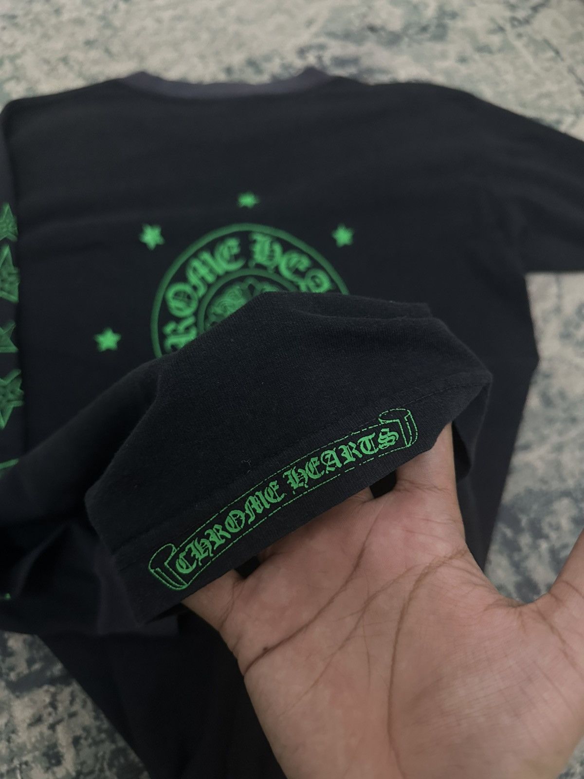 Chrome Hearts Vintage Chrome Hearts Black Green L/S Tee ✅✅ Size US M / EU 48-50 / 2 - 4 Thumbnail