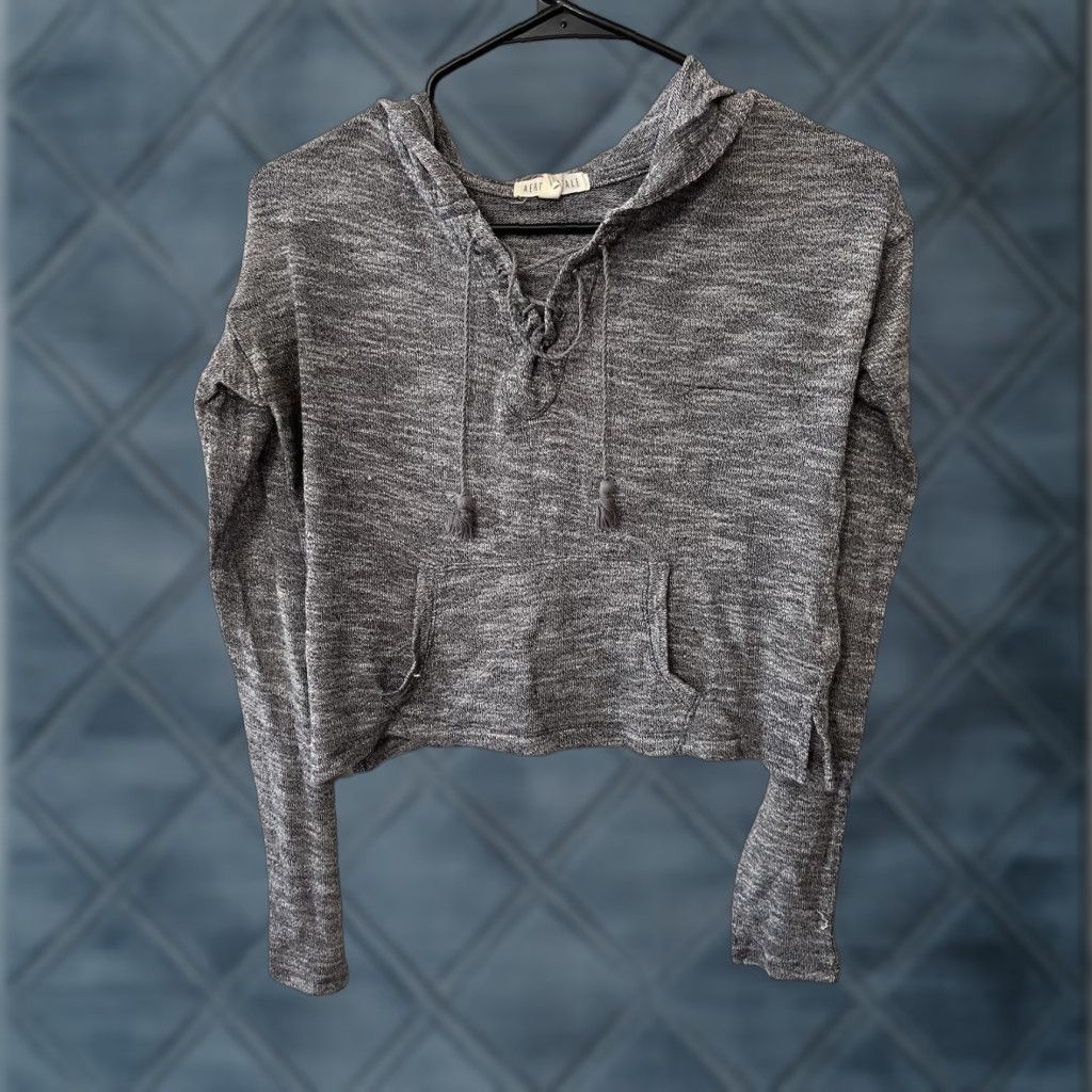 Aeropostale Aeropostale Hoodie Women XS Gray Sweatshirt Pullover Kangaroo Pocket Drawstring Collared Modern Street Womens Size XS / US 0-2 / IT 36-38 - 1 Thumbnail