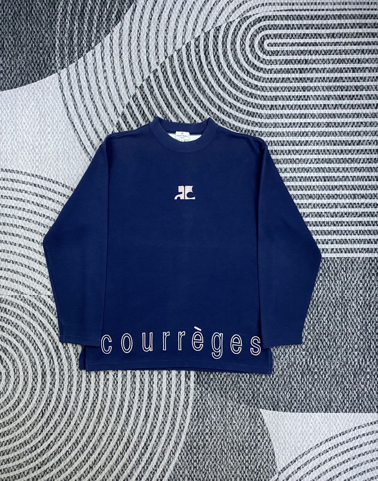 Courreges Vintage Courreges Big Spellout Longsleeve Sweatshirt Size US M / EU 48-50 / 2 - 1 Thumbnail