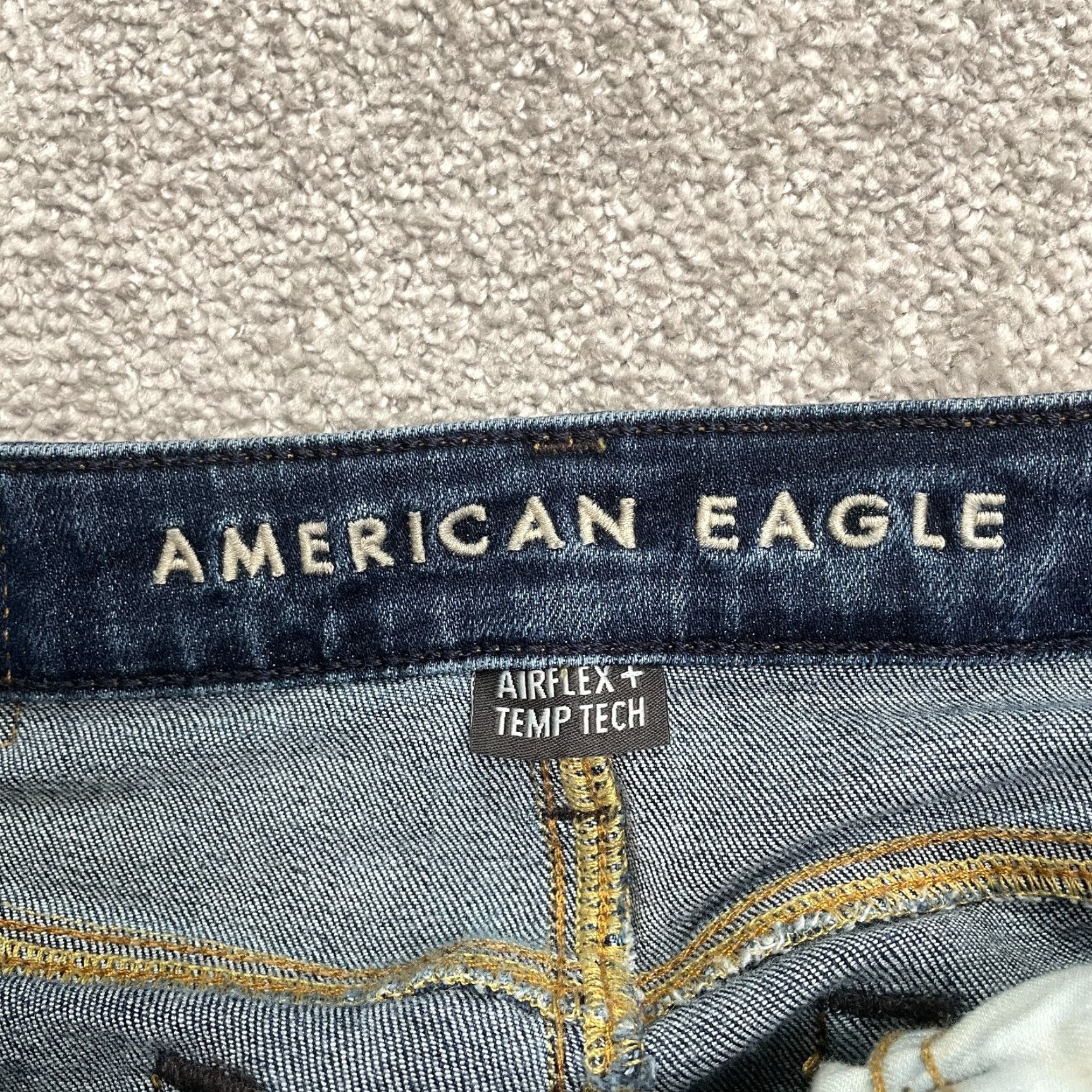 American Eagle Outfitters American Eagle Airflex + Temp Tech Slim Fit Denim Jeans Men 28x32 Dark Wash Blue Size US 28 / EU 44 - 7 Thumbnail