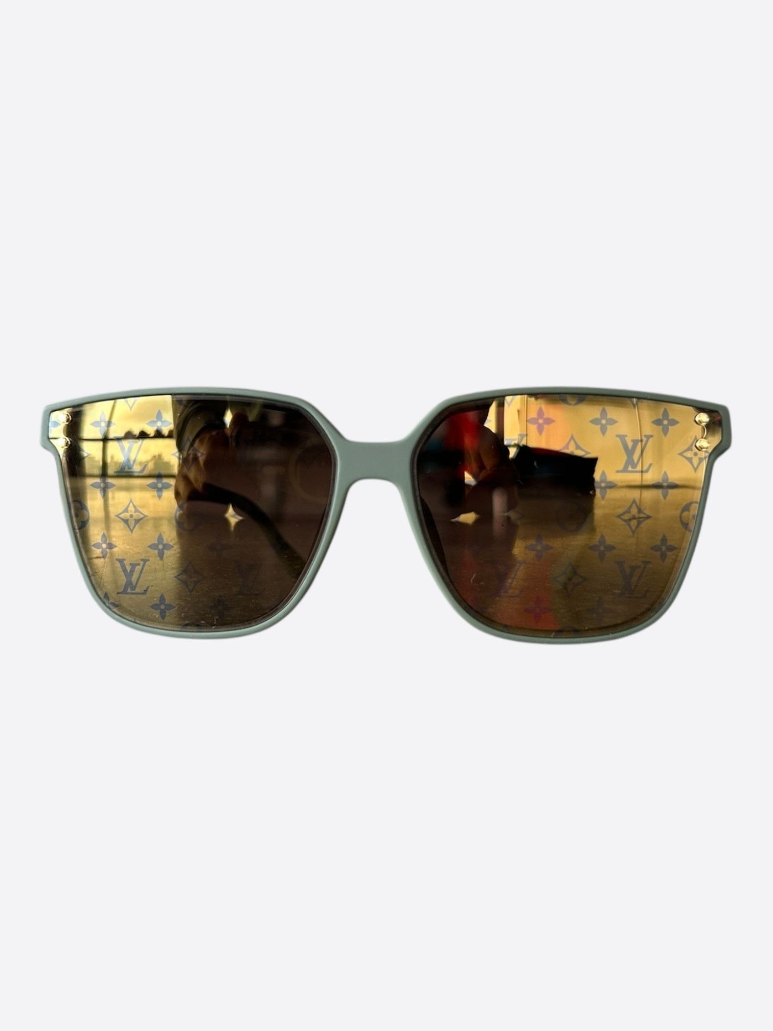 Louis Vuitton Louis Vuitton Green Monogram Waimea Sunglasses Size ONE SIZE - 1 Thumbnail