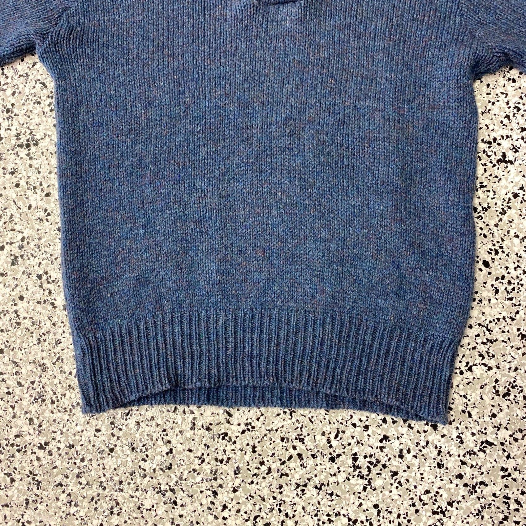Vintage VINTAGE Northern Isles Wool Sweater Cardigan Mountain Blue M Women Long Sleeve Mock Neck Full Zip 80s 90s USA Art style Size M / US 6-8 / IT 42-44 - 5 Thumbnail