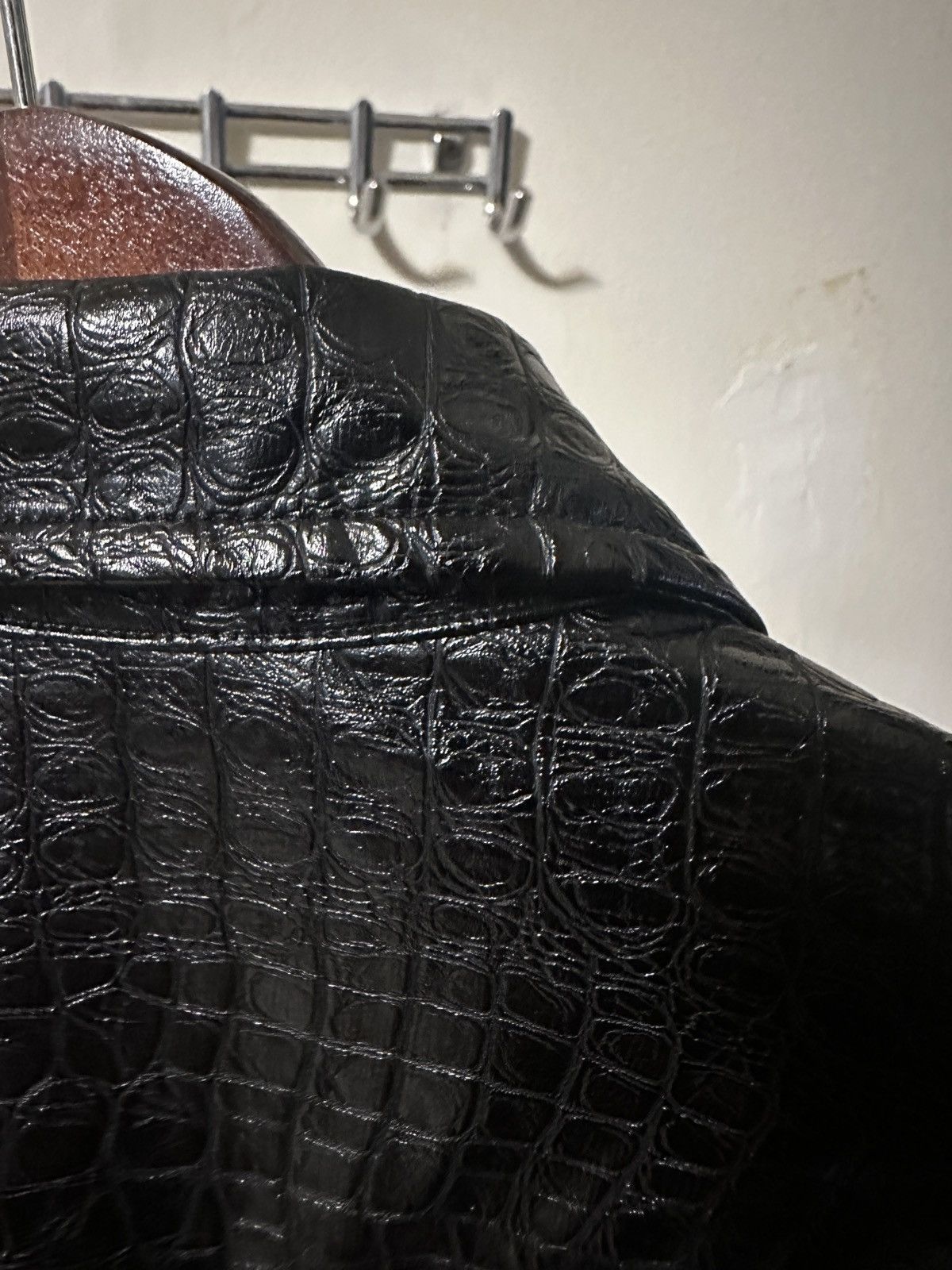 Asos ASOS CROC LEATHER PATTERN JACKET Size US L / EU 52-54 / 3 - 5 Thumbnail