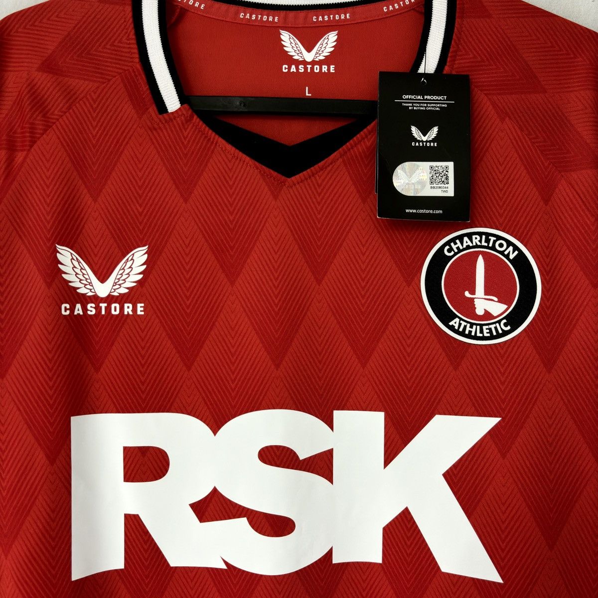 Castore 2022 2023 Charlton Athletic Castore Home Soccer Jersey Shirt Size US L / EU 52-54 / 3 - 3 Thumbnail
