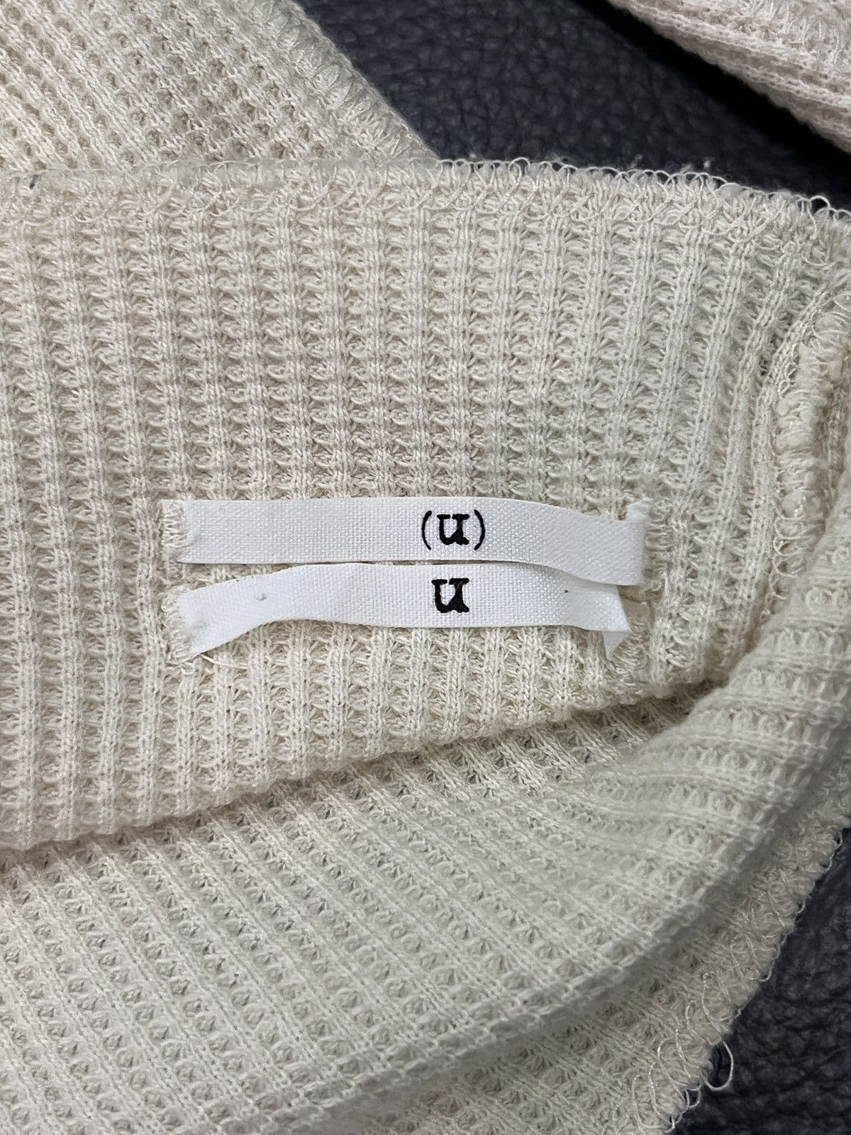 Number (N)ine Number (N)ine by N(n) Waffle Knit Long Sleeve Top Size US L / EU 52-54 / 3 - 10 Thumbnail