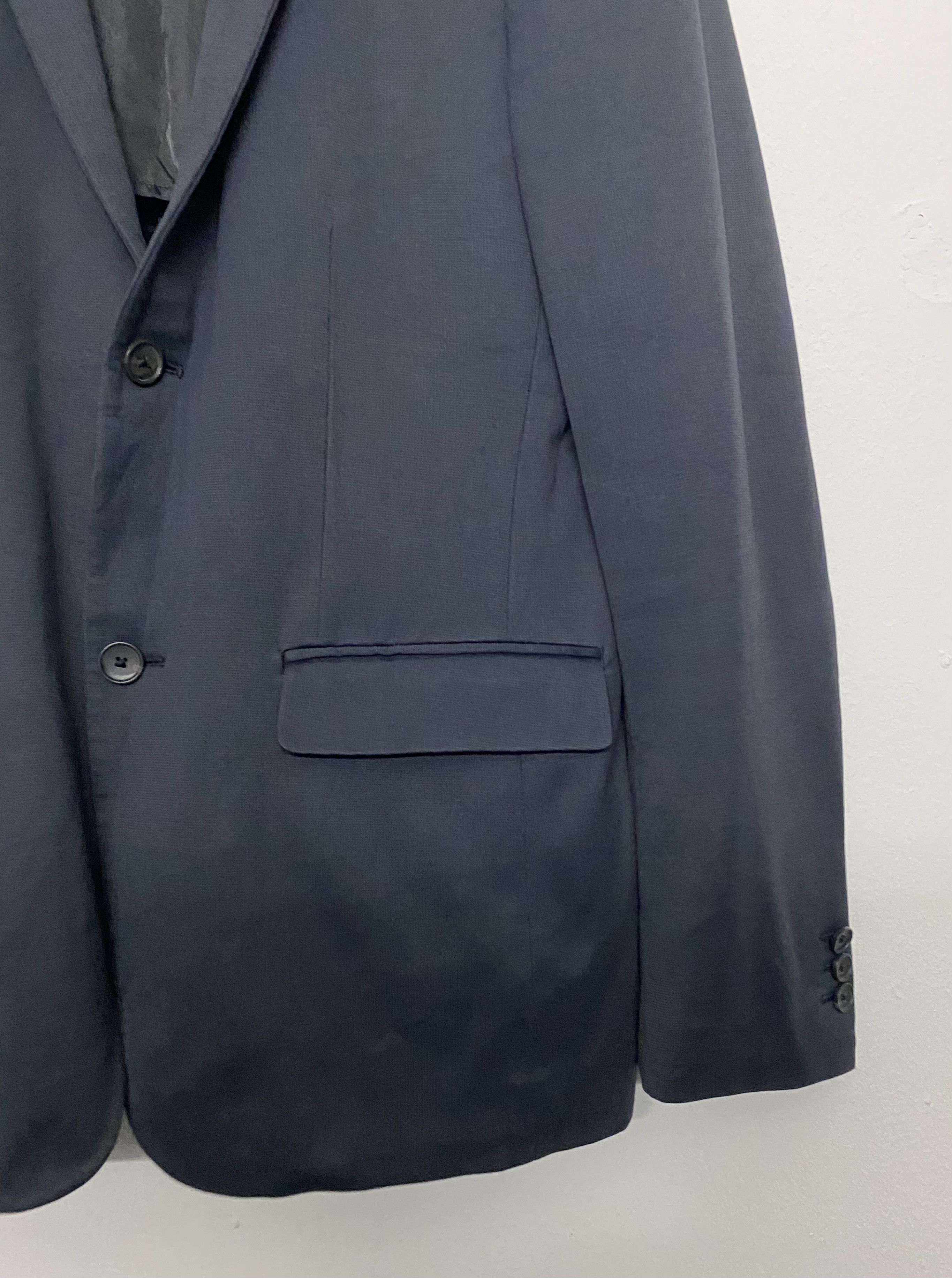 Theory Theory Japan Dark Navy Stretch Cotton Coat Blazer Size 40R - 6 Thumbnail