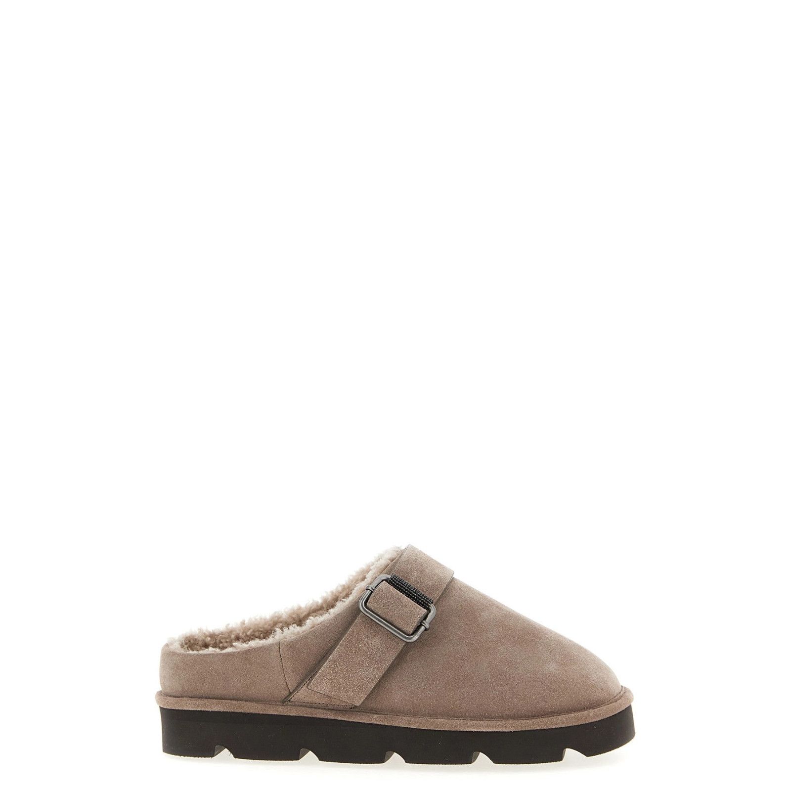 Brunello Cucinelli BRUNELLO CUCINELLI Monile Beige Suede Sabots New & Authentic Size US 7 / IT 37 - 1 Thumbnail