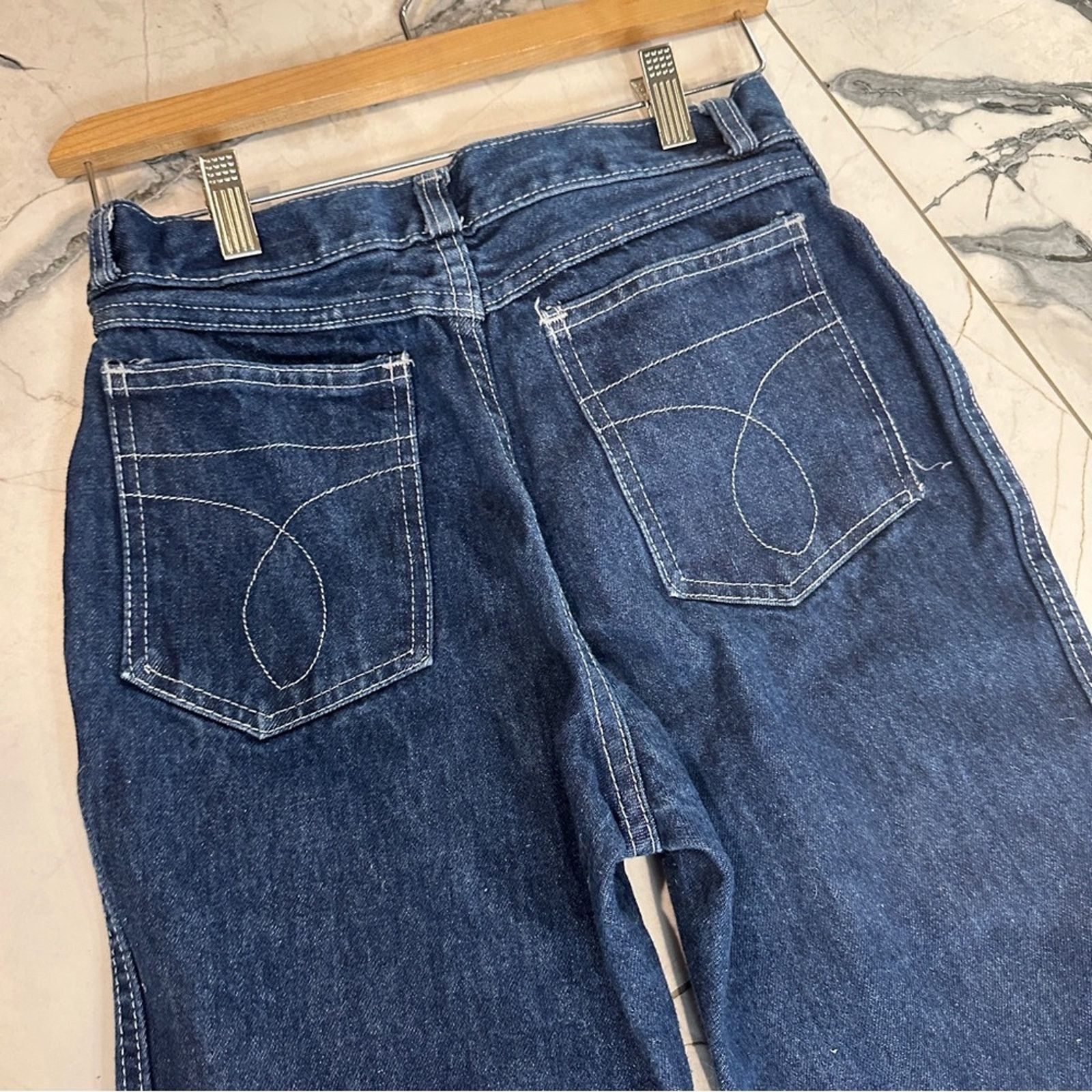 Vintage Vintage Foxmoor Jeans High Rise Straight Leg Dark Wash Size 26" / US 2 / IT 38 - 6 Thumbnail