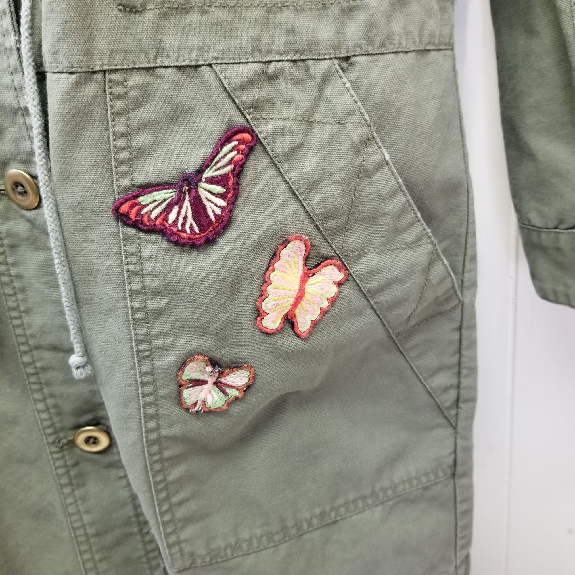 Other Melrose Market S Button Up Butterfly Patches Jacket Army Gre Size S / US 4 / IT 40 - 9 Thumbnail