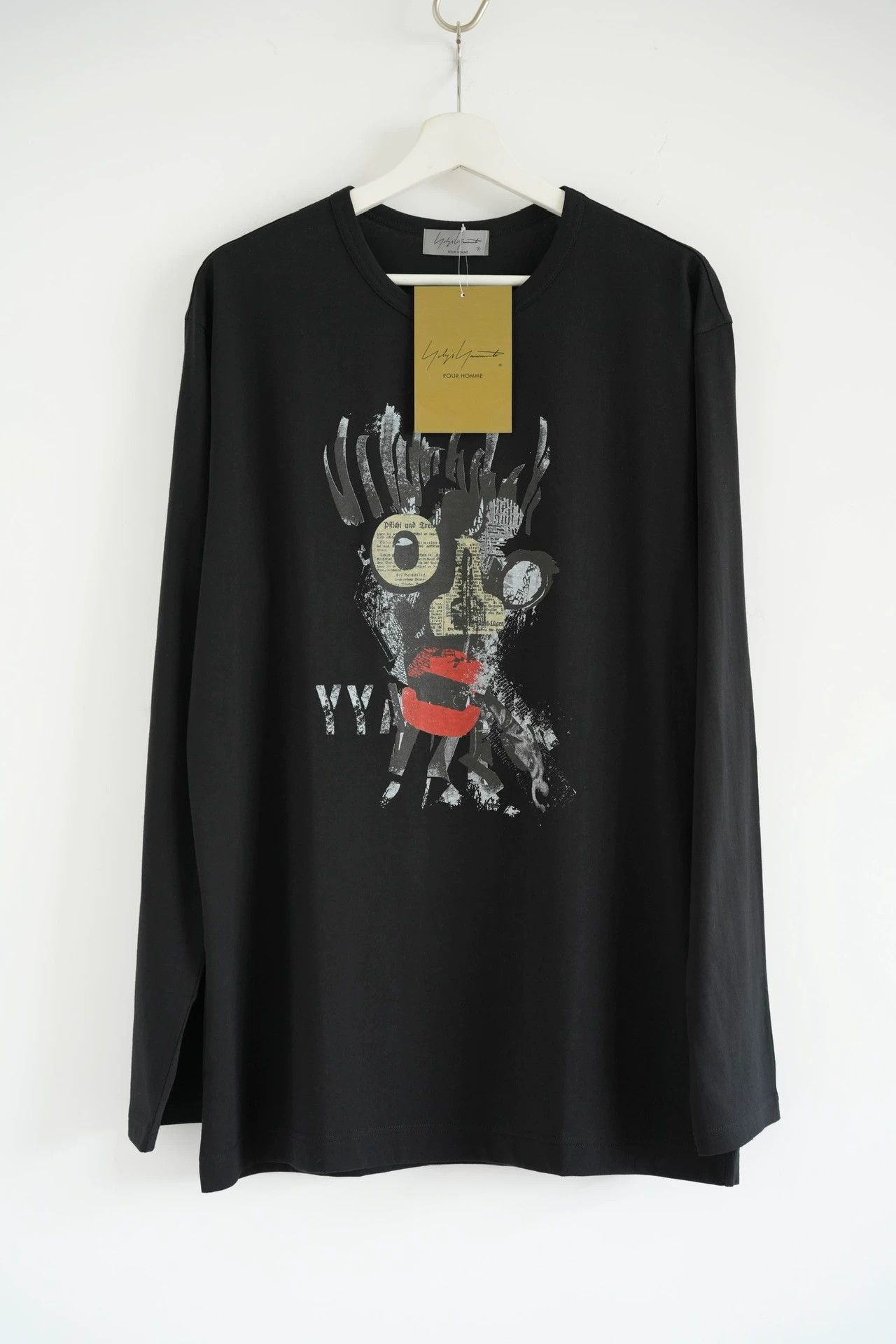 Yohji Yamamoto Yohji Yamamoto 24SS PH Newspaper Portrait LS Tee Size US L / EU 52-54 / 3 - 1 Thumbnail