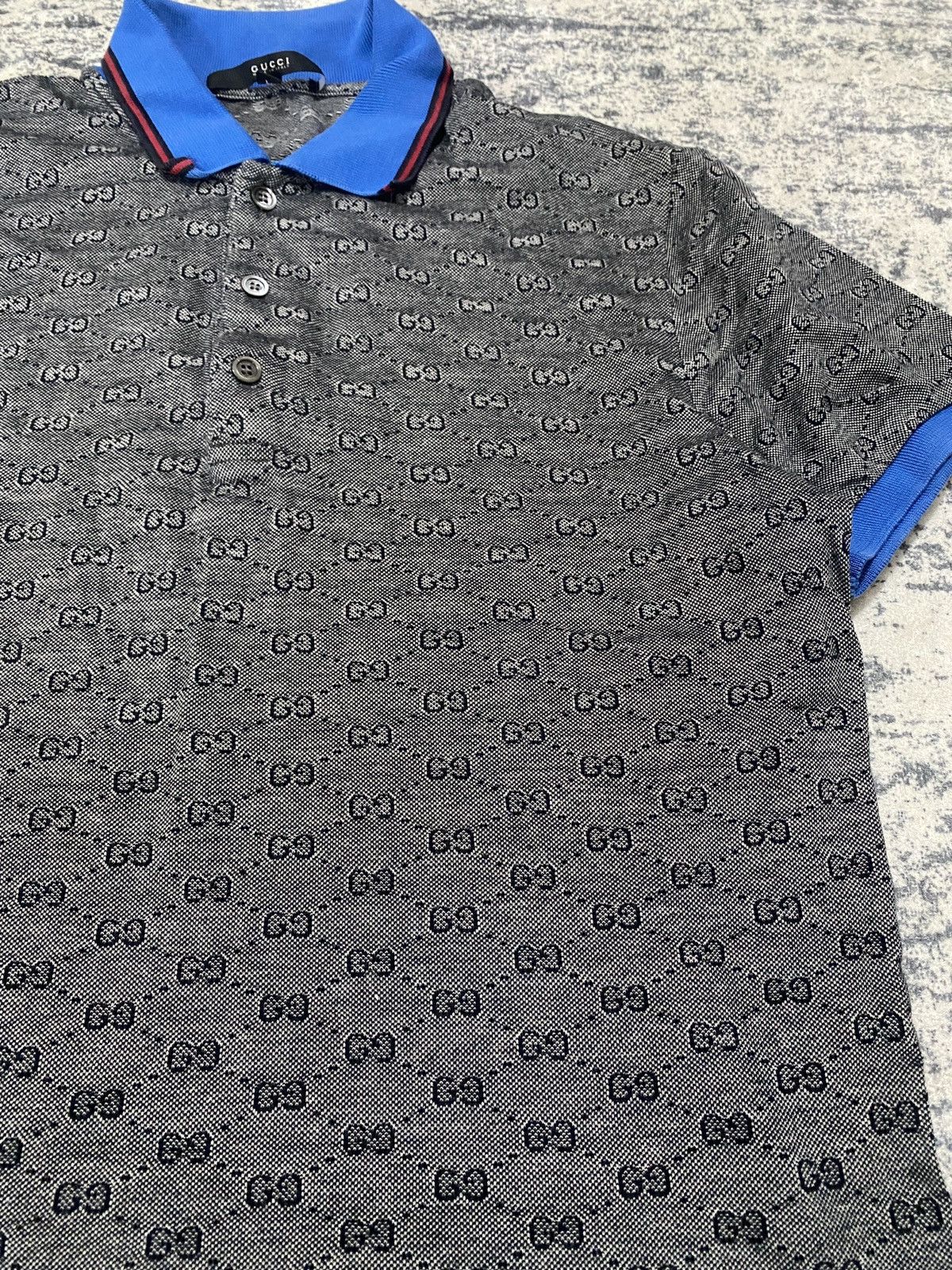 Gucci Vintage luxury gucci gg drip skinny monogram polo shirt Size US S / EU 44-46 / 1 - 6 Thumbnail