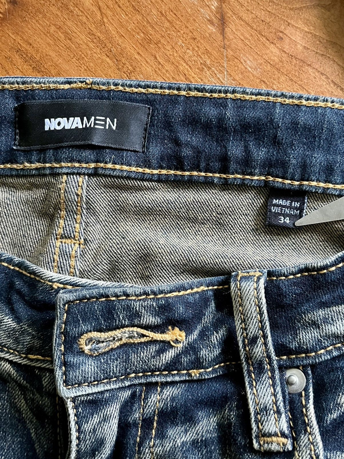 Fashion Nova Washed Denim Flared Jeans - Fashion Nova Size US 34 / EU 50 - 3 Thumbnail