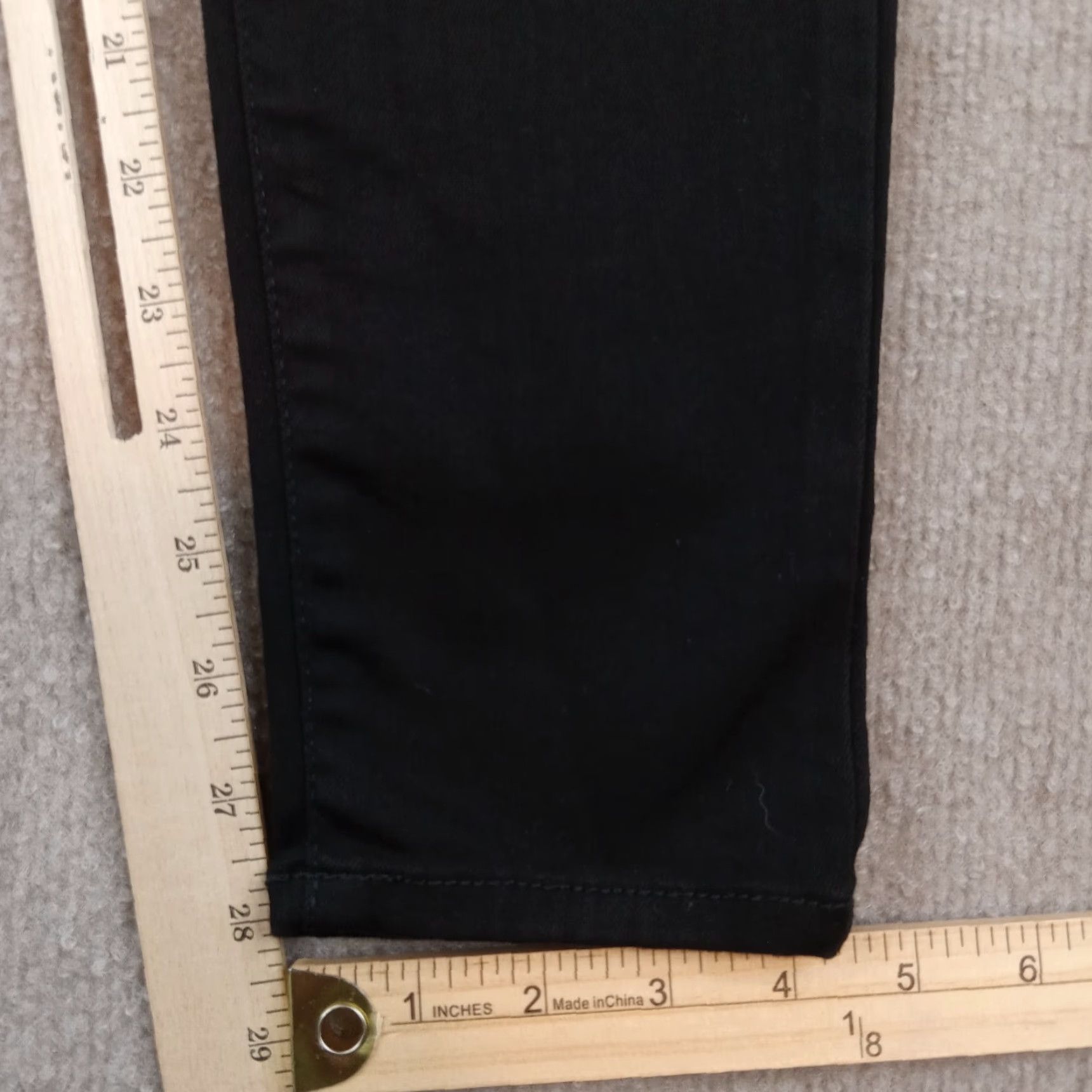 Vintage Frayed Jeans Womens High Rise Skinny Black Denim Jeans 29 Size 29" - 3 Thumbnail