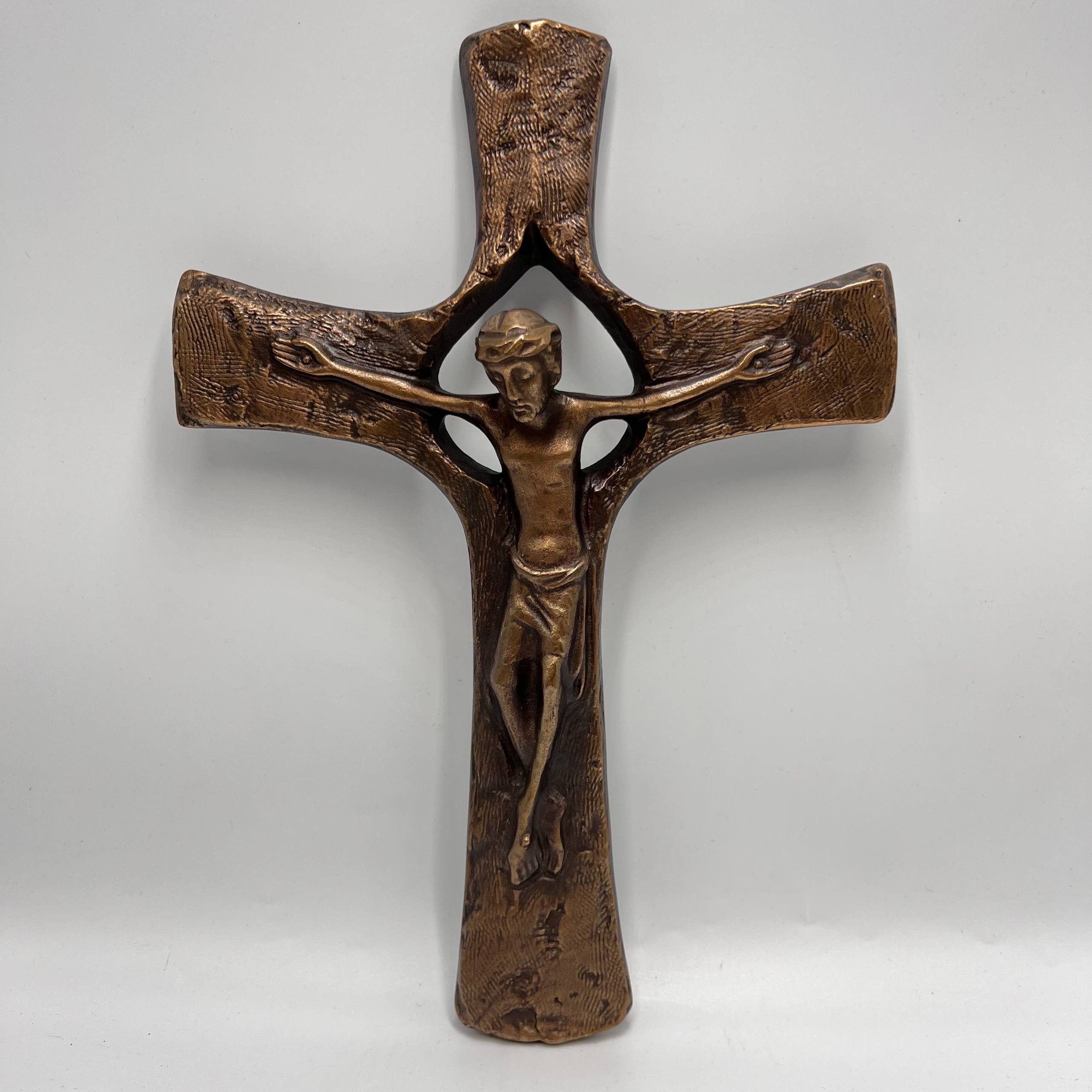 Vintage Vintage Solid Bronze Crucifix Large 30x20 Jesus Cross Gift Size ONE SIZE - 9 Thumbnail