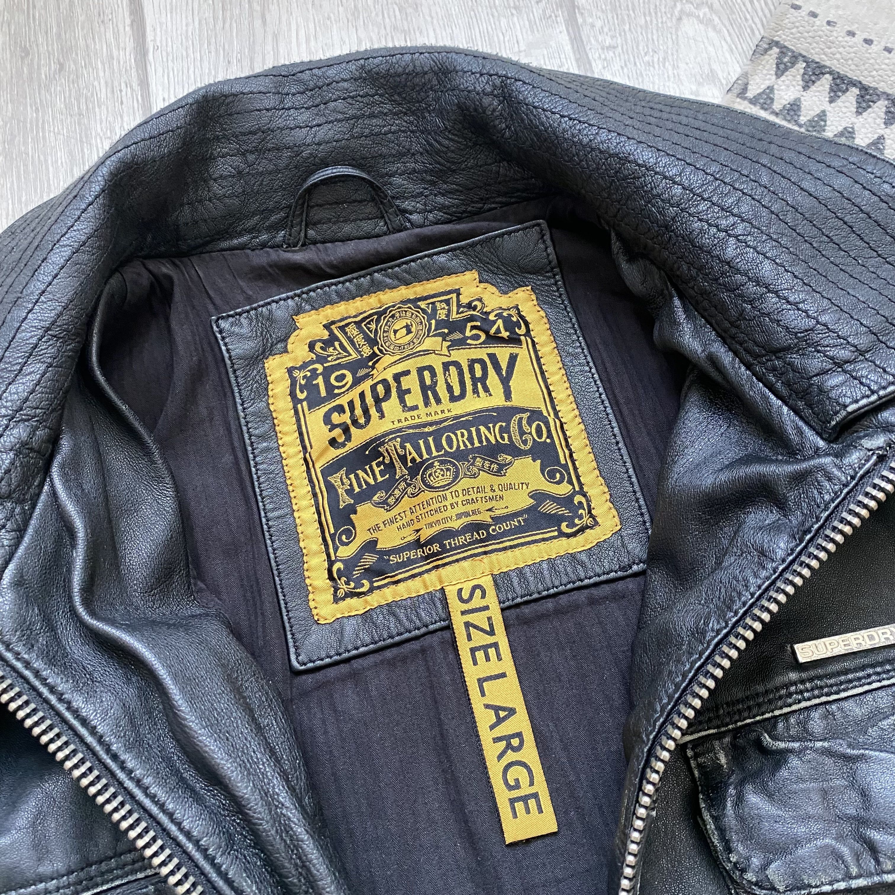 Genuine Leather Vintage Real Leather Biker Jacket japanese Superdry Size US L / EU 52-54 / 3 - 6 Thumbnail
