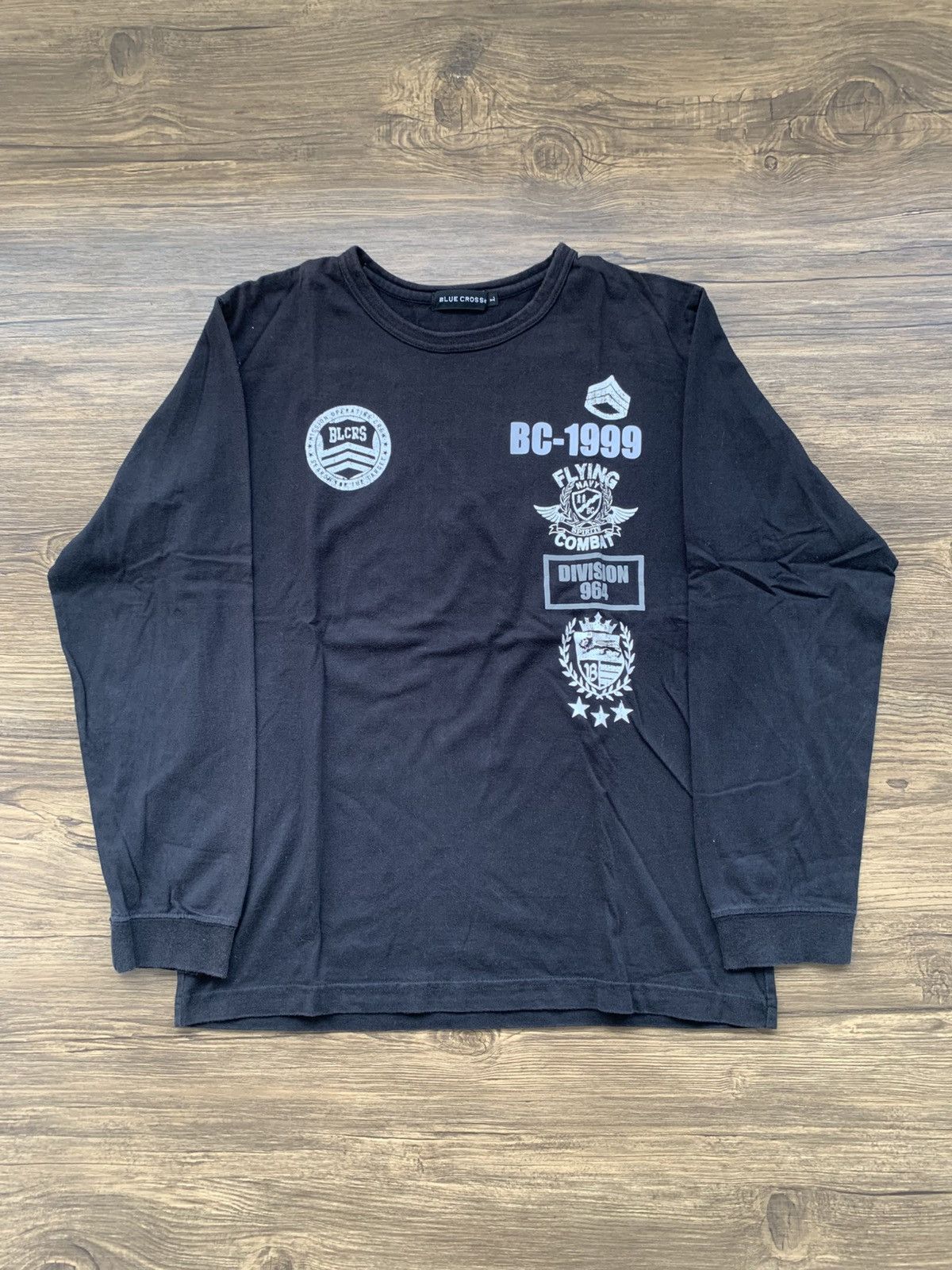 Japanese Brand 2000s japanese archive blue cross y2k longsleeve tee Size US L / EU 52-54 / 3 - 1 Thumbnail