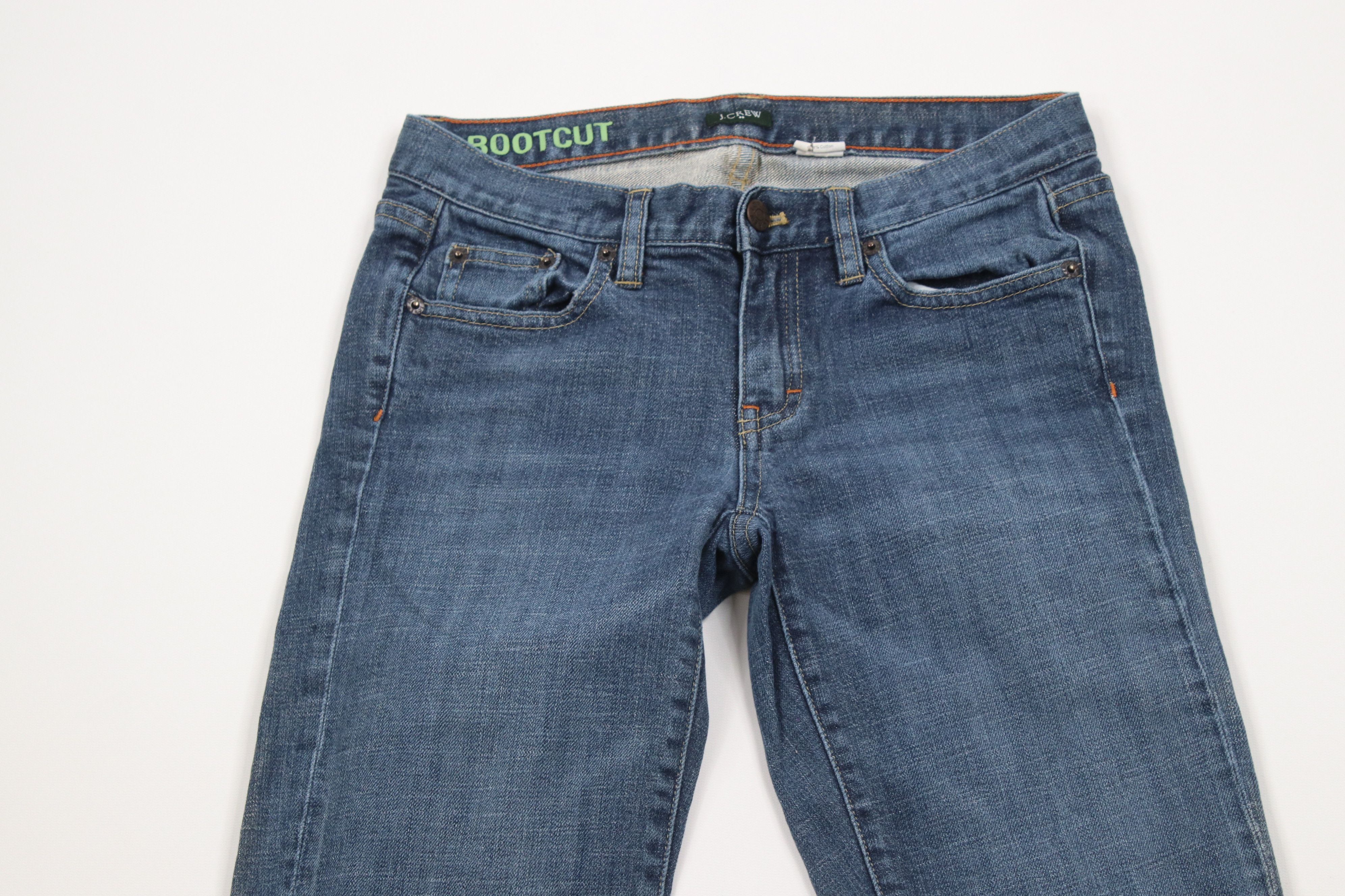 J.Crew × Vintage Vintage Y2K J Crew Stretch Flared Bootcut Denim Jeans Blue Size 28" / US 6 / IT 42 - 2 Thumbnail