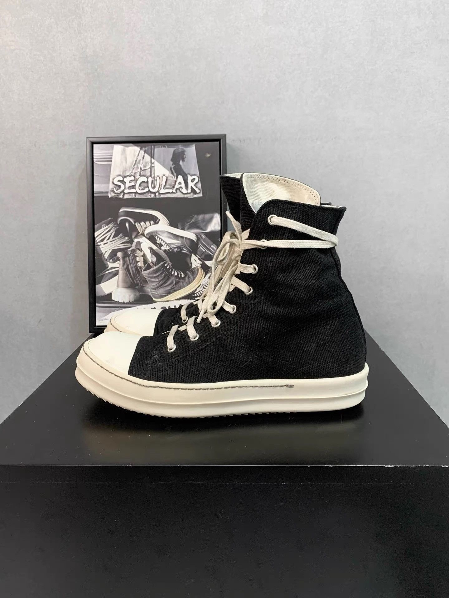 Rick Owens Rick Owens Canvas High Top Ramones K34 Size US 9 / EU 42 - 2 Thumbnail