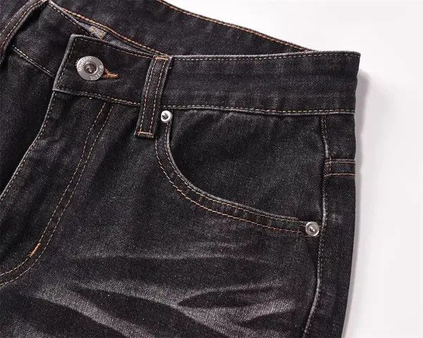 Japanese Brand Noriko x Yura Washed embossed straight-leg denim trousers Size US 32 / EU 48 - 4 Thumbnail