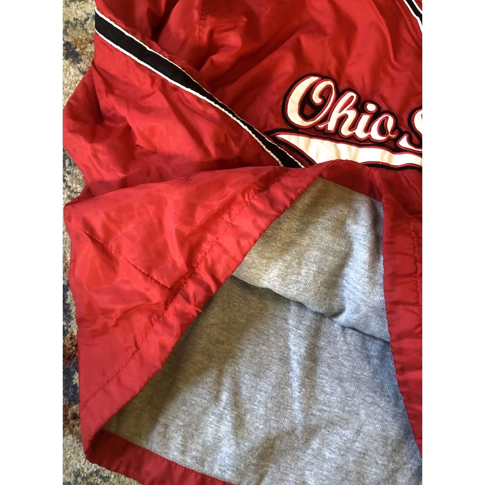 Vintage Steve & Barry’s Jacket Mens 2XL Red OSU Pullover Windbreaker Lined Nylon Embroidered Logo University Football 90s Theme Size US XXL / EU 58 / 5 - 6 Thumbnail