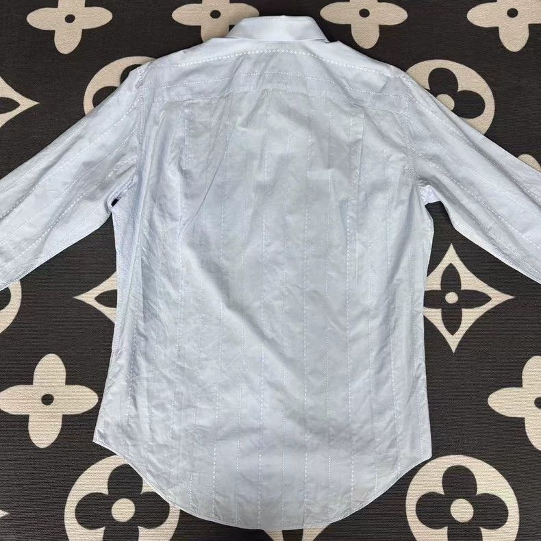 Louis Vuitton Light Blue Striped ButtonUp Shirt-2506 Size US L / EU 52-54 / 3 - 2 Thumbnail