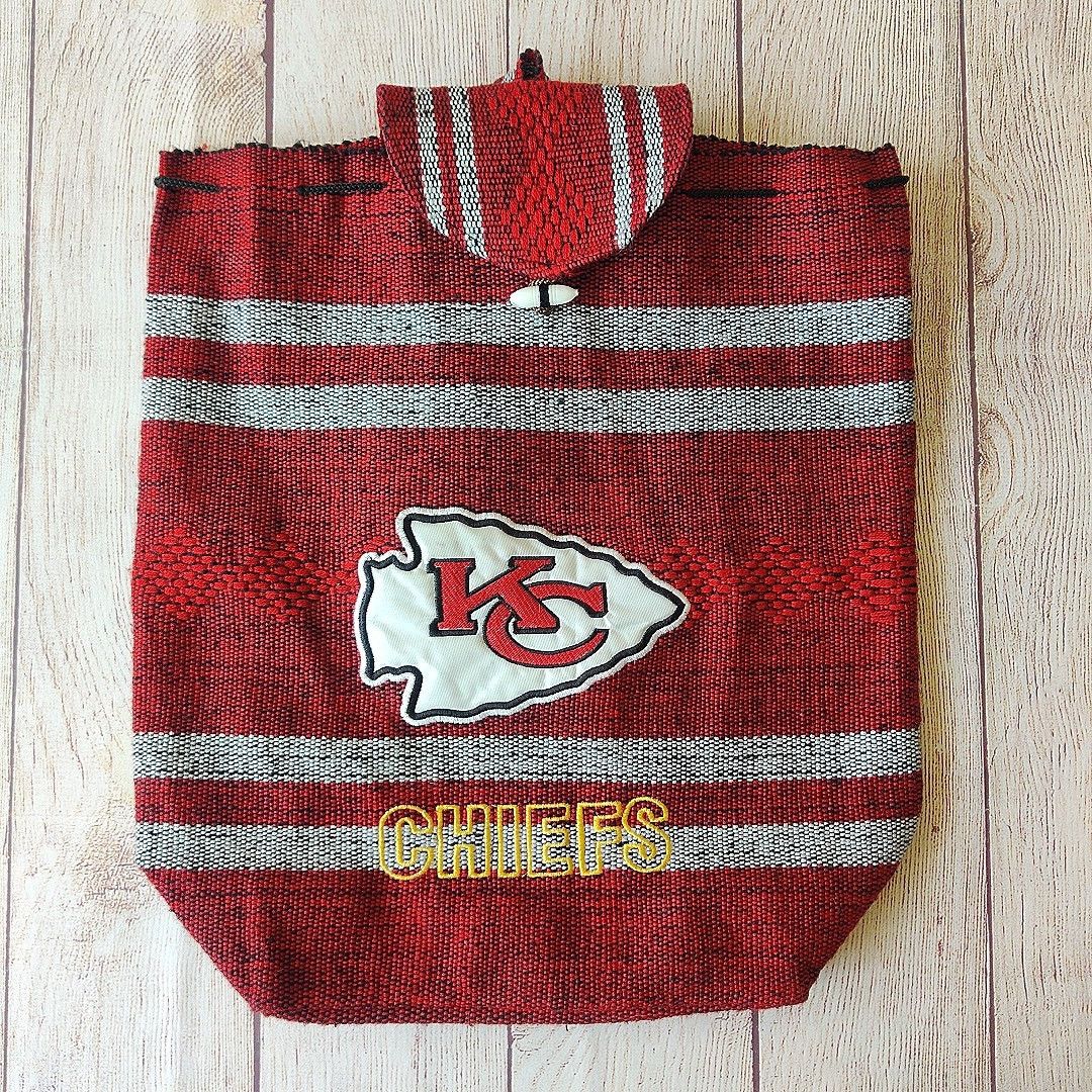 NFL Kansas City Chiefs crew neck tee and woven sack backpack Size US L / EU 52-54 / 3 - 6 Thumbnail