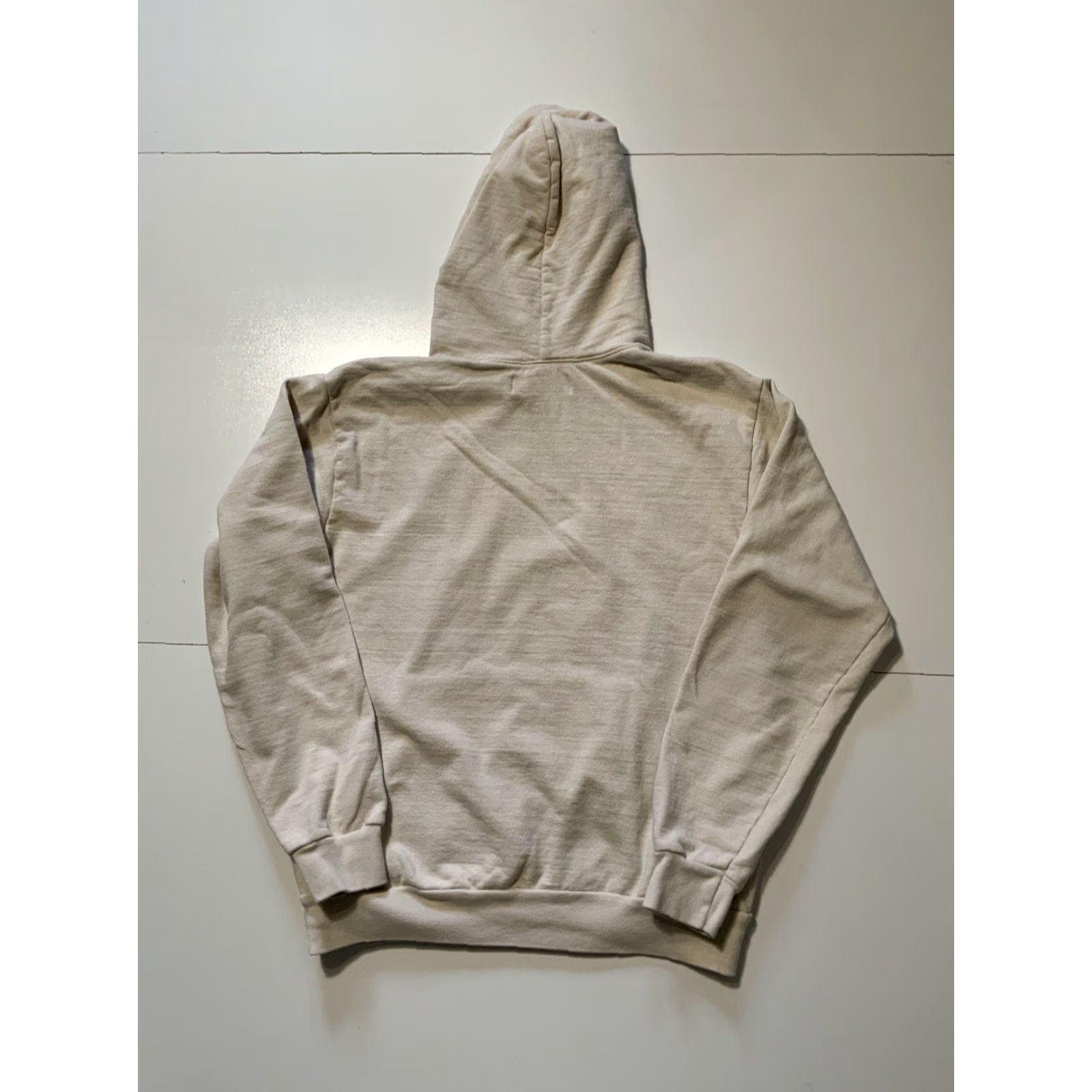 Vintage Cove Heavyweight Pullover Hoodie M Cotton Beige Mens Size US M / EU 48-50 / 2 - 2 Thumbnail