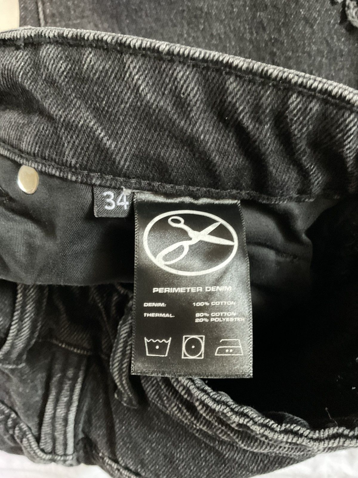 Japanese Brand Faisean Dia Black Perimeter Jeans Size US 34 / EU 50 - 5 Thumbnail