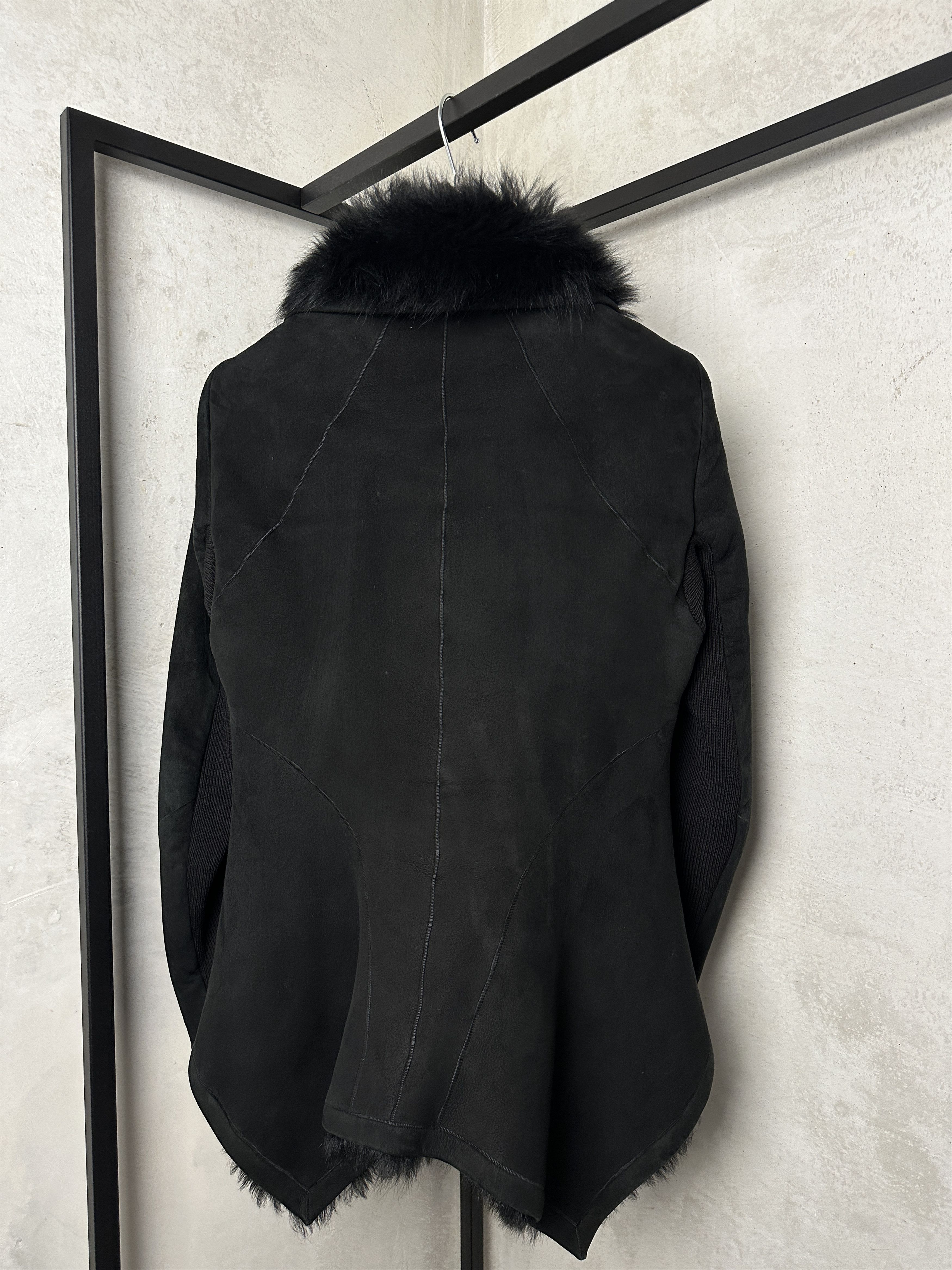 Rick Owens Rick Owens FW14 Naska Biker Black Shearling Jacket Size S / US 4 / IT 40 - 12 Thumbnail