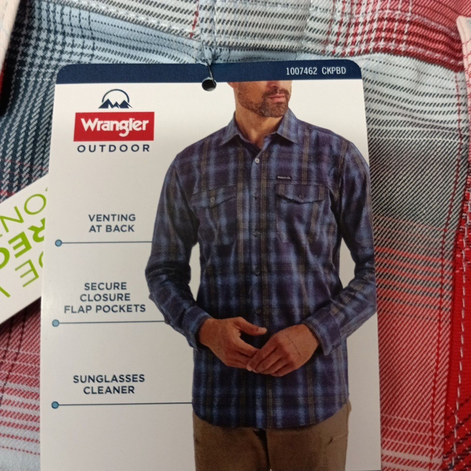 Wrangler Wrangler Shirt Men's 2XL Red Plaid Convertible Sleeves Size US XXL / EU 58 / 5 - 5 Thumbnail