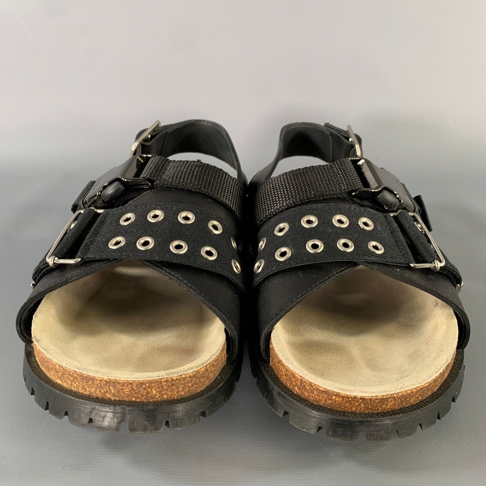 A.P.C. A.P.C. Size 8 Black Silver Gladiator Sandals Size US 8 / EU 41 - 4 Thumbnail