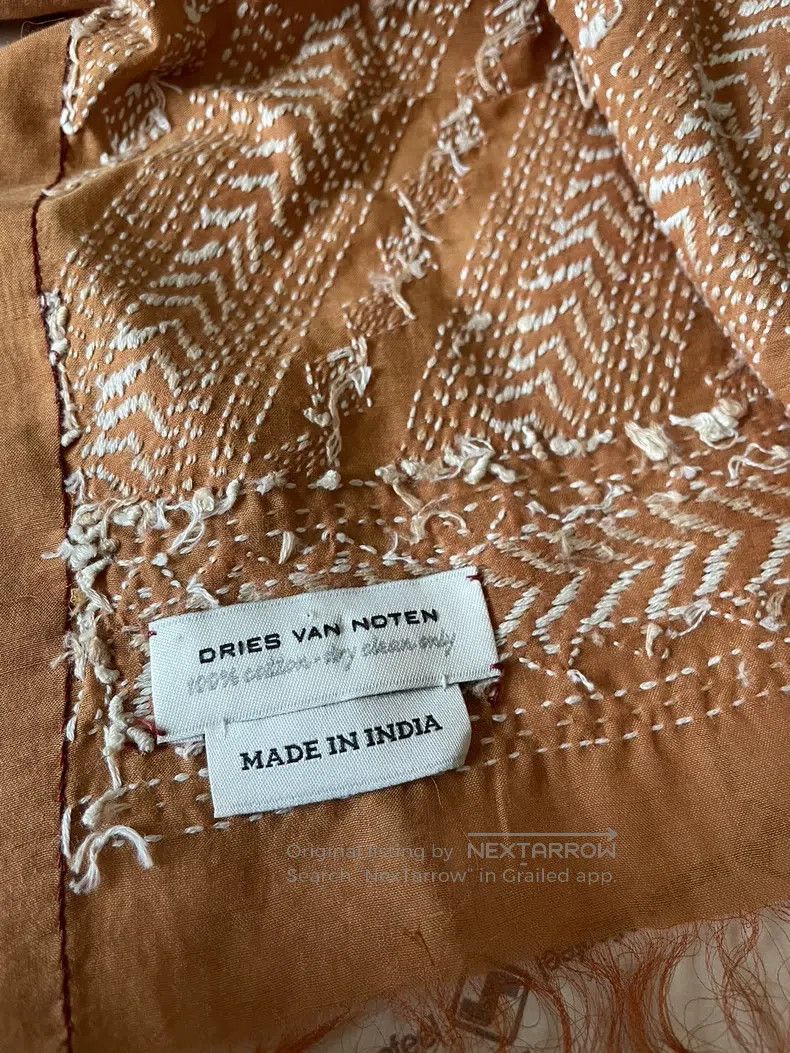 Dries Van Noten Dries Van Noten Dries Van Noten Vintage Scarf 100%cotton M Size ONE SIZE - 2 Thumbnail